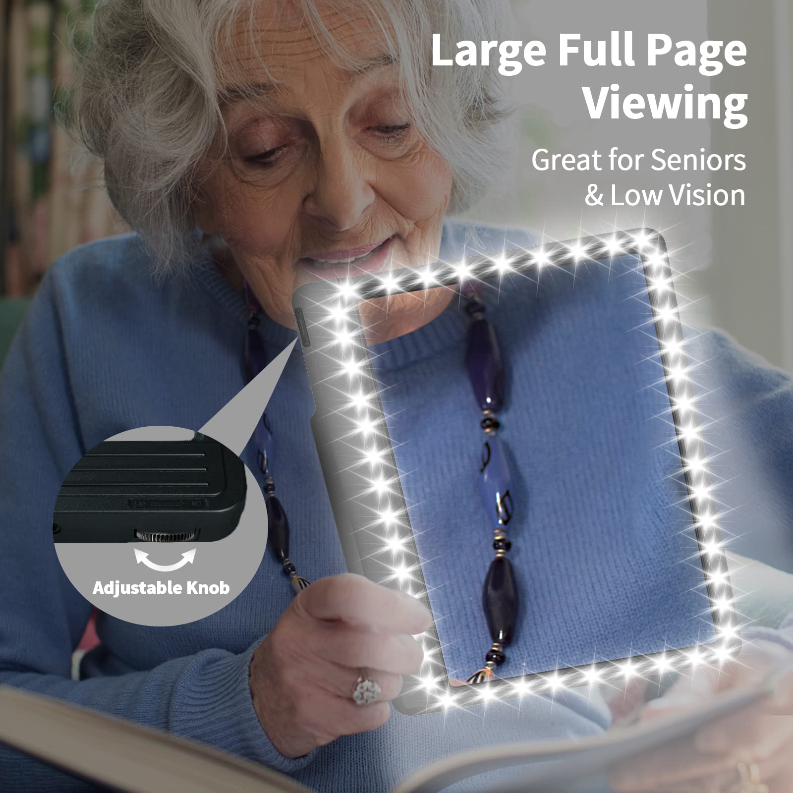 5X Rechargeable Full Book Page Reading Magnifier