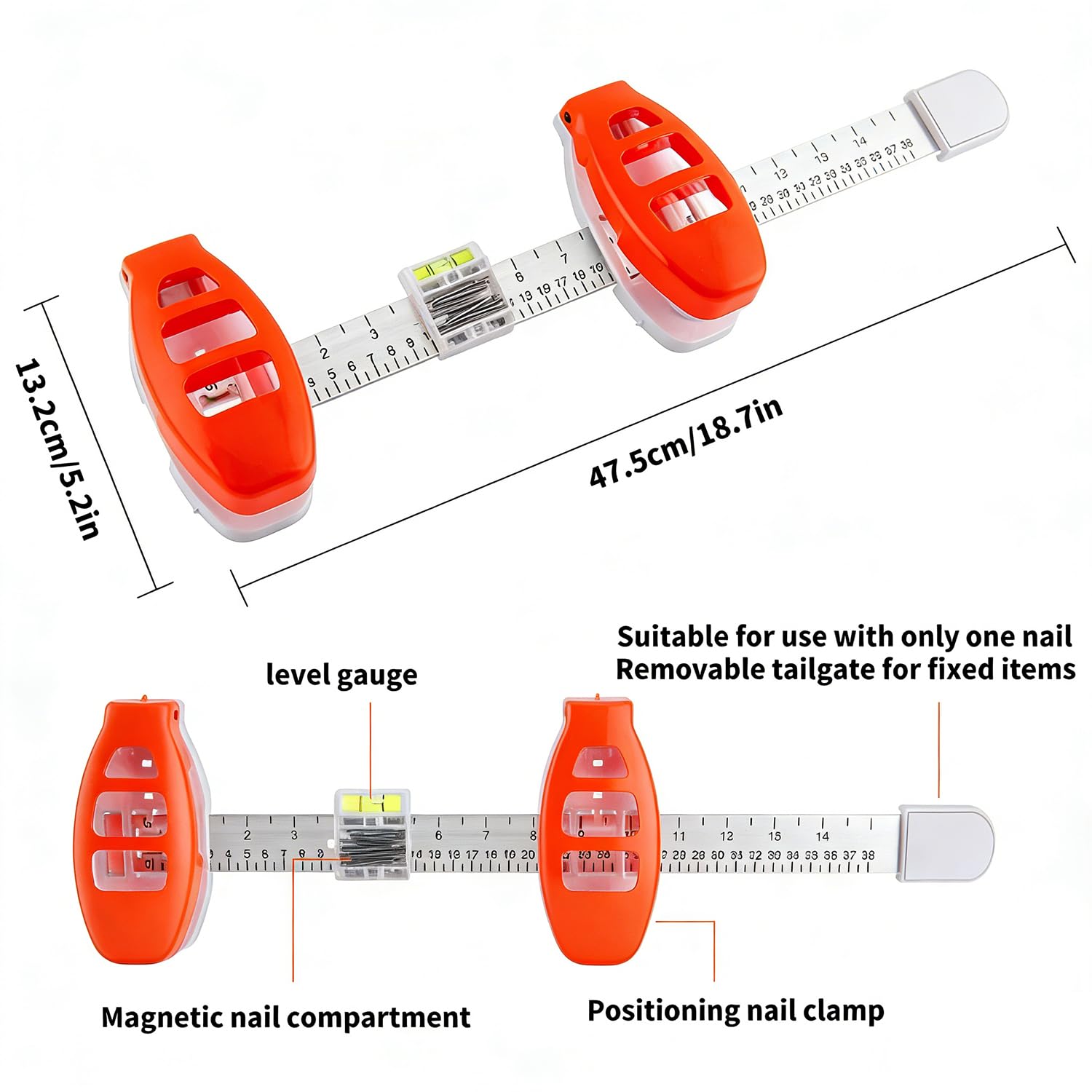 3-in-1 Level Ruler Picture Hanging Tool