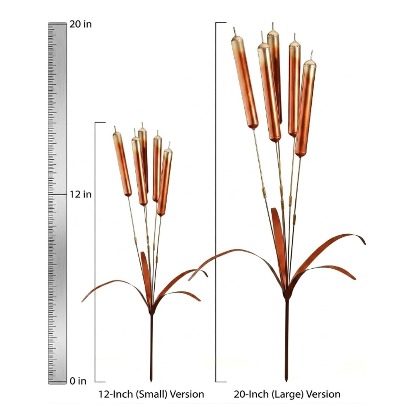Copper Cattail Wind Chimes