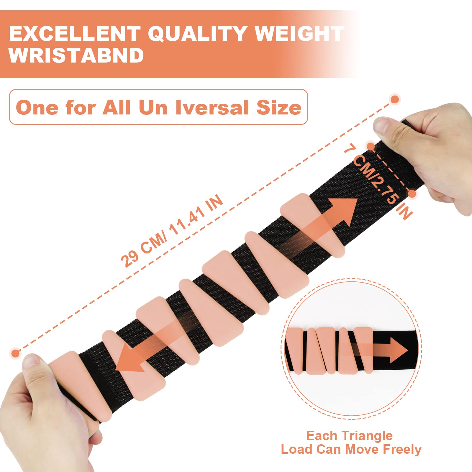 Adjustable Silicone Workout Wrist Weights Set of 2 (1lb Each)