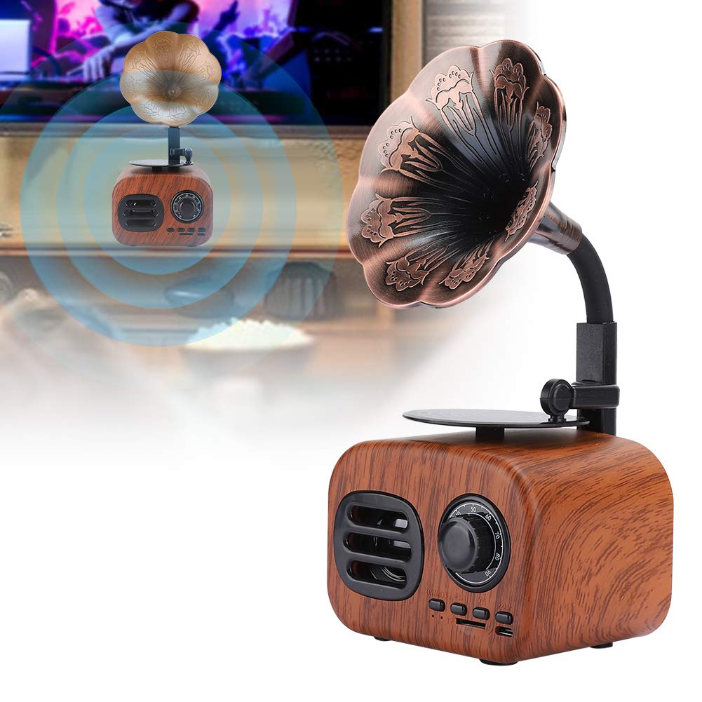 ❤️Retro Wooden Phonograph Bluetooth Speaker