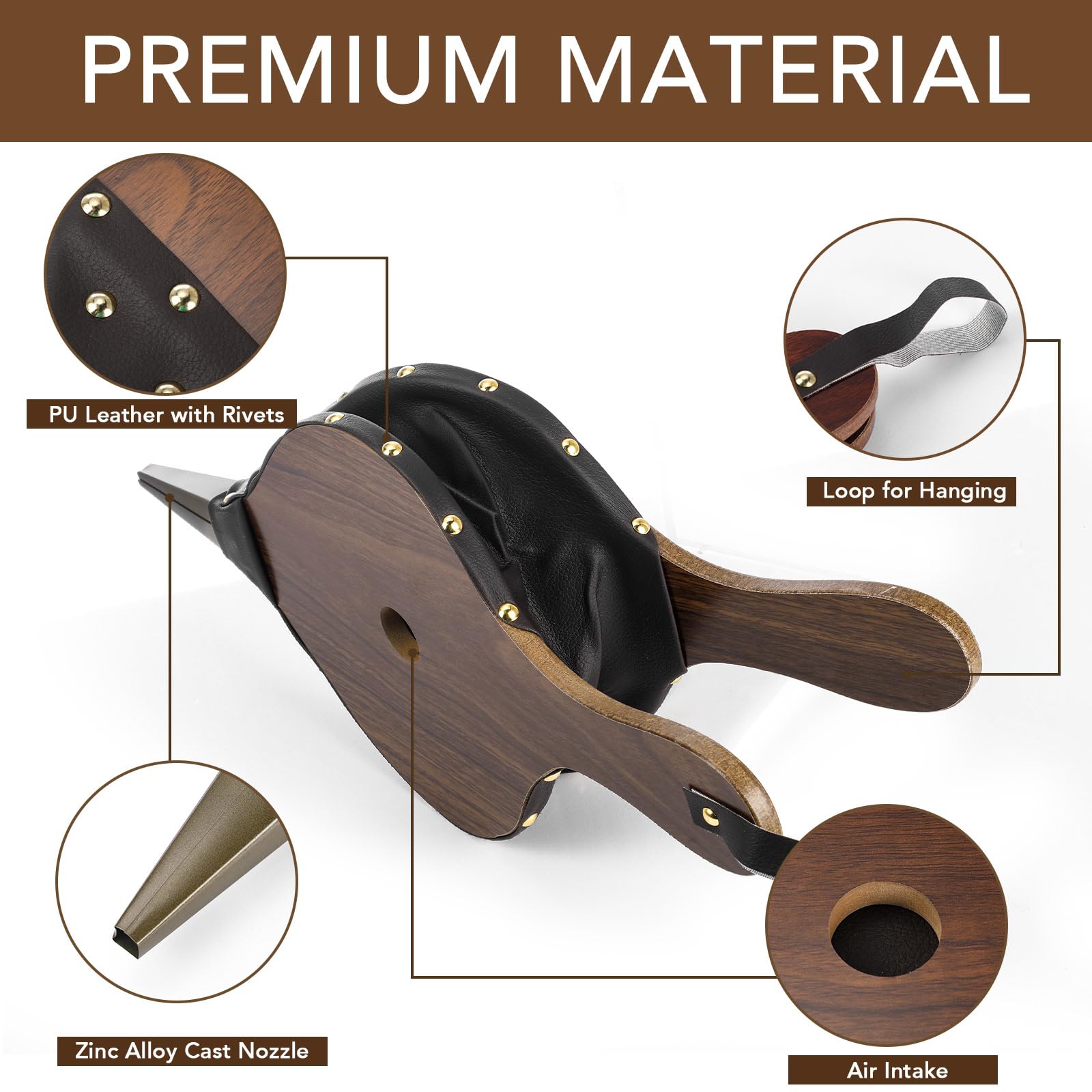 Fireplace Bellows Air Blower Cast Nozzle