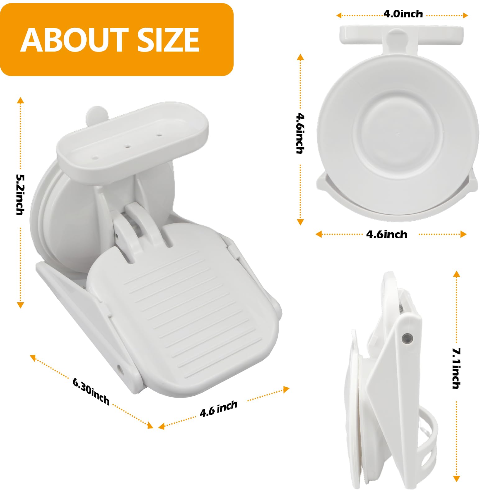 Shower Foot Rest Suction Cup Rack