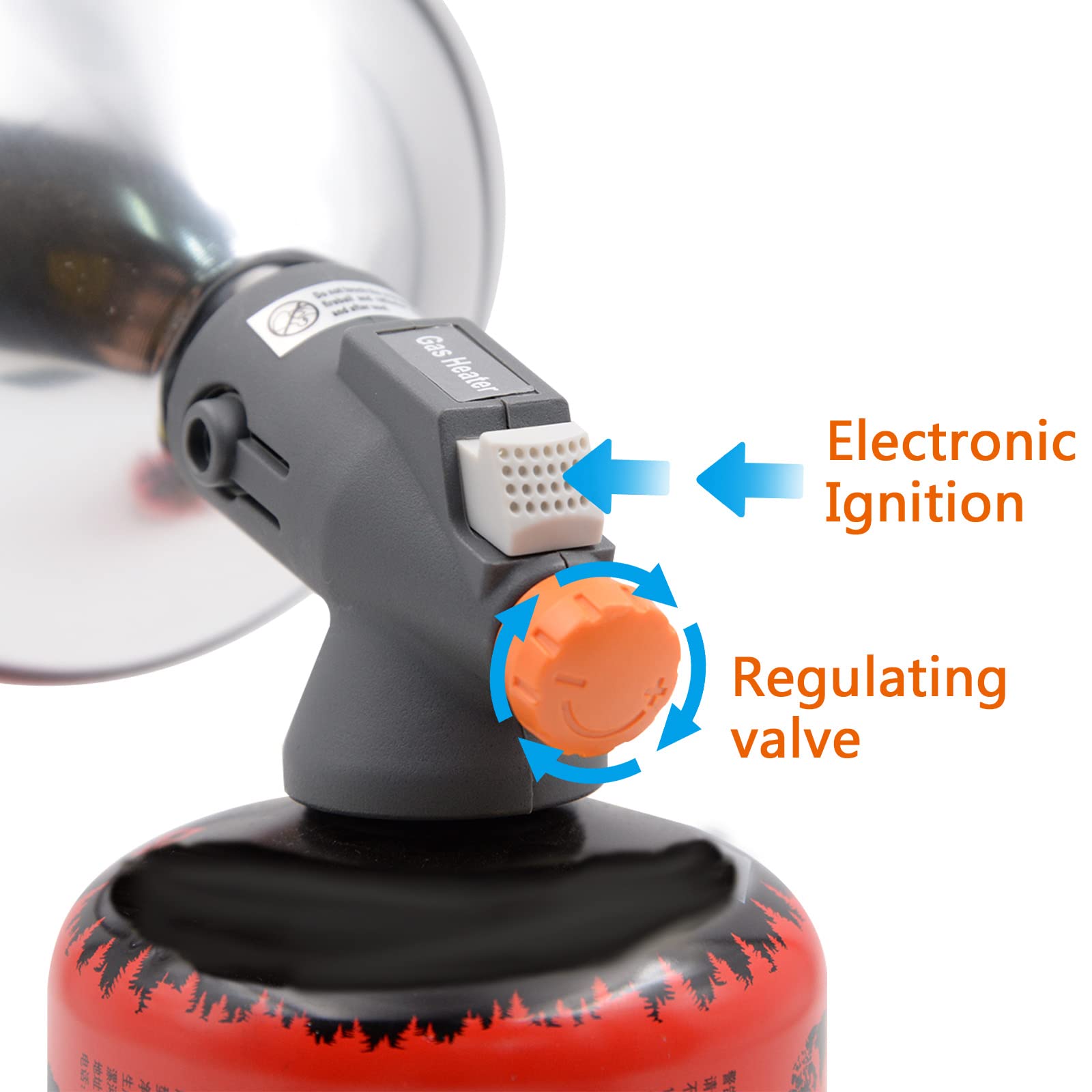 🔥18000 BTU 3 Settings Propane Tank Top Heater