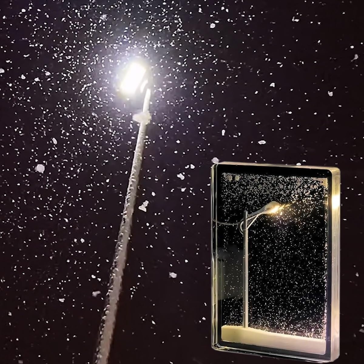 Snowy Night Street Lamp DIY Materials Street Flowing Lamp