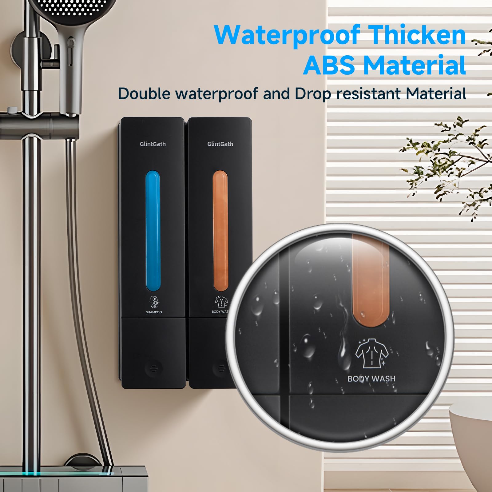 Body Wash Dispenser Wall Mounted for Bathroom