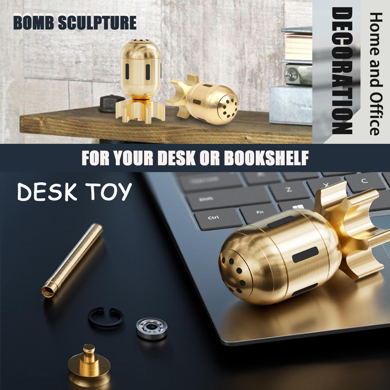 Hand Spinner Portable Brass Bombs Spinner