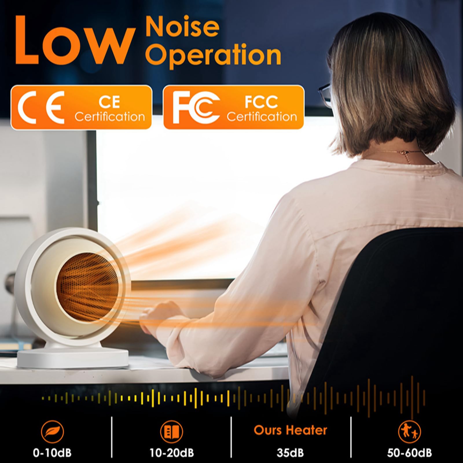 Energy-saving Space Heater with Low Noise & Fast Heating