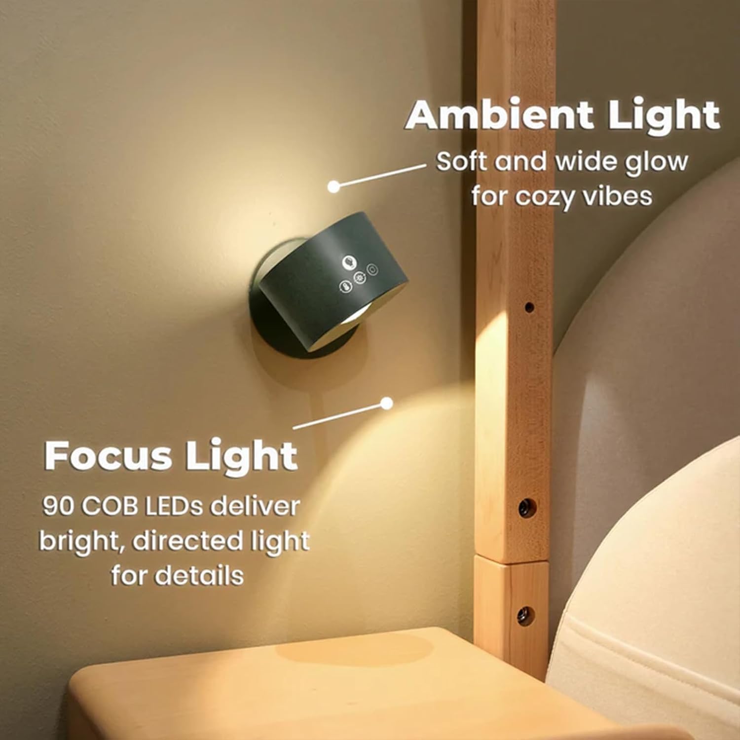 360° Rotating Touch Control Sensor Light