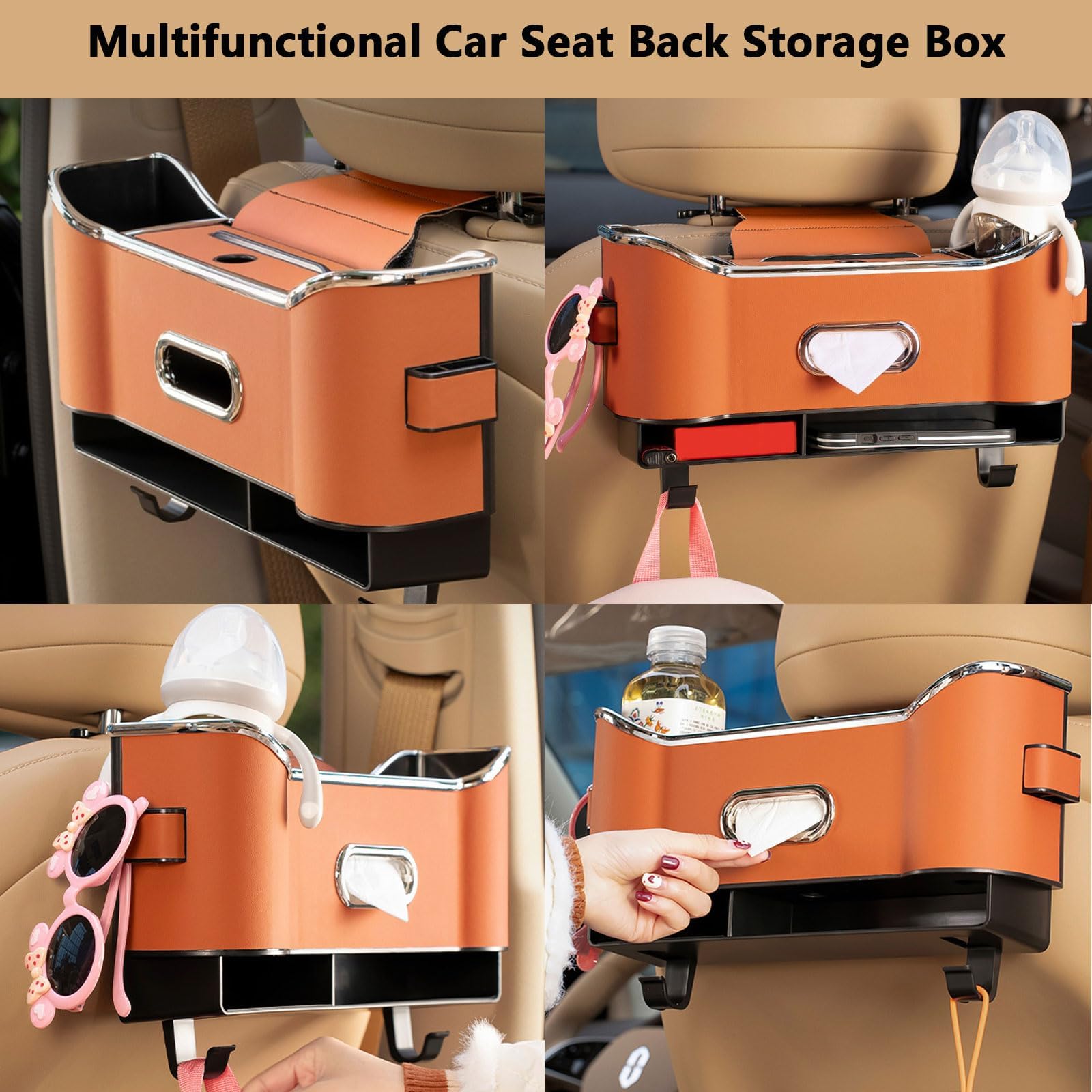 Multifunctional Car Seat Back Storage Box