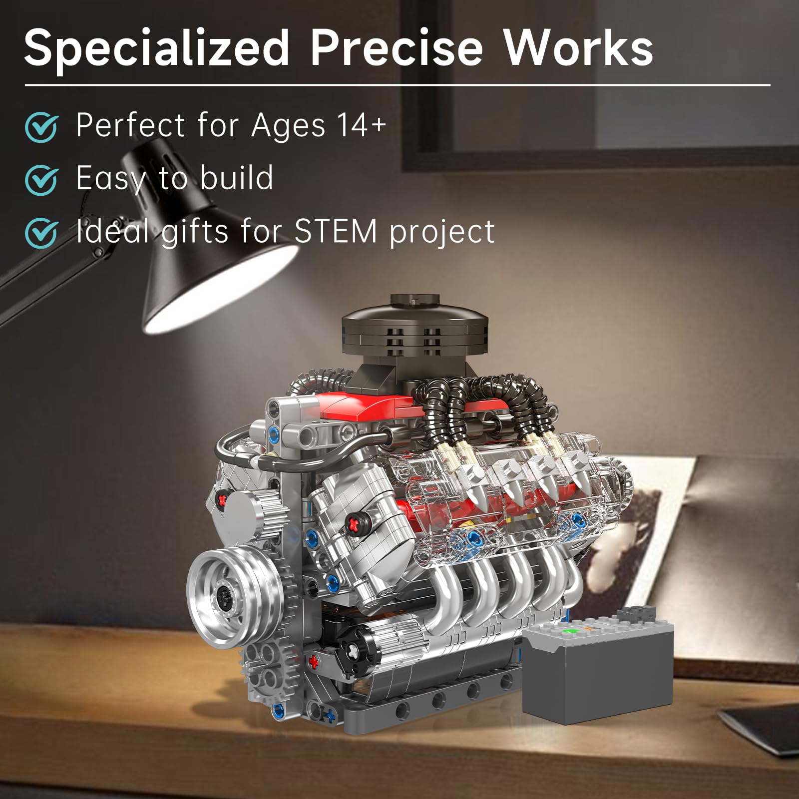 LIMITED EDITION 🚗Teching V8 Car Engine Model Kit