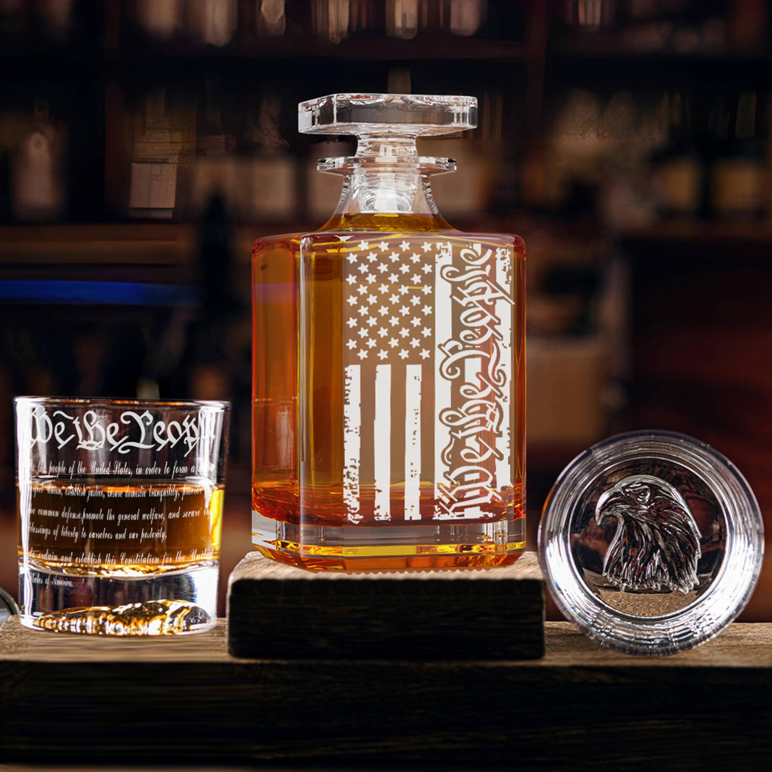 American Flag Decanter
