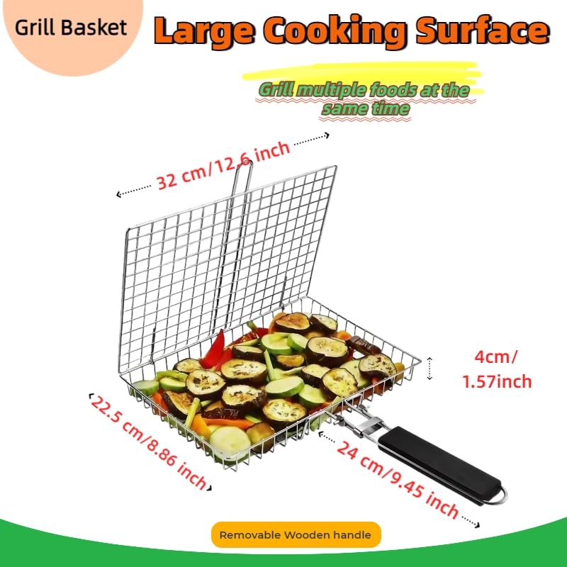 Nesting Three-Dimensional Grill Baskets