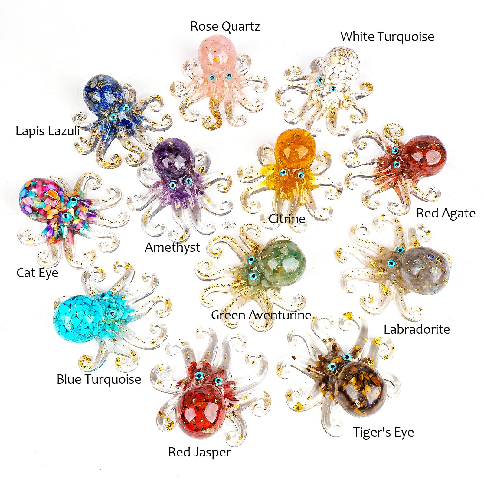 Crystal Octopus Figurine