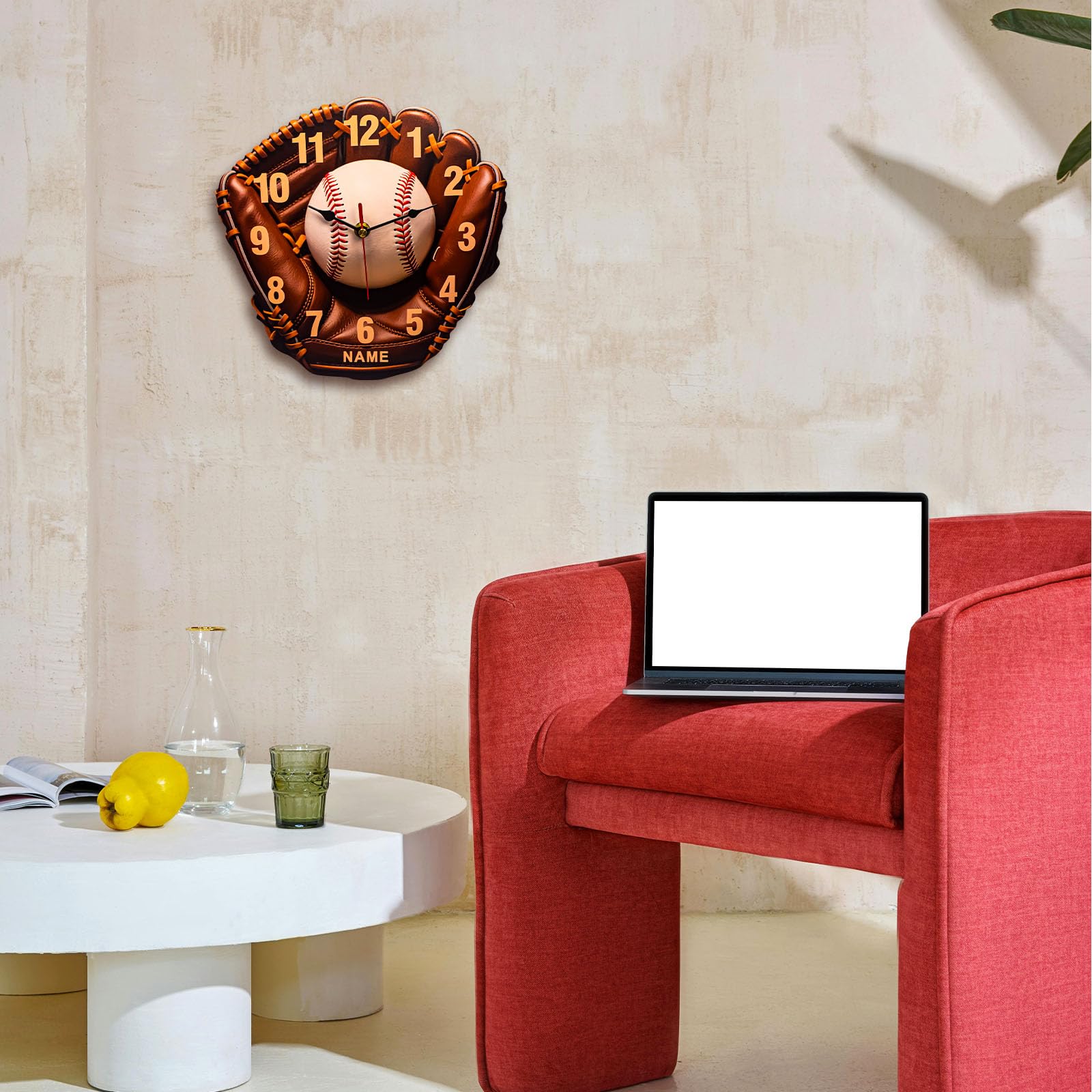 ⚾Baseball gloves wall clock