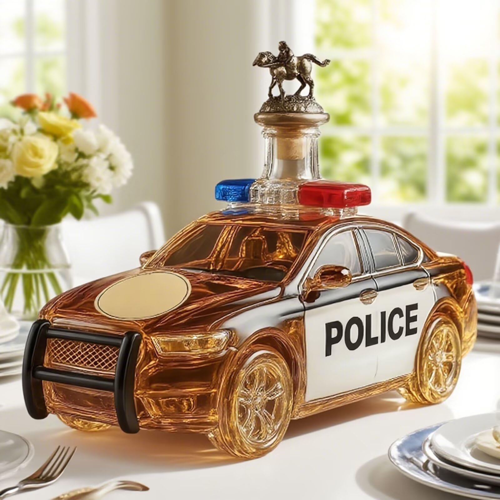 Police Car Whiskey Bottle