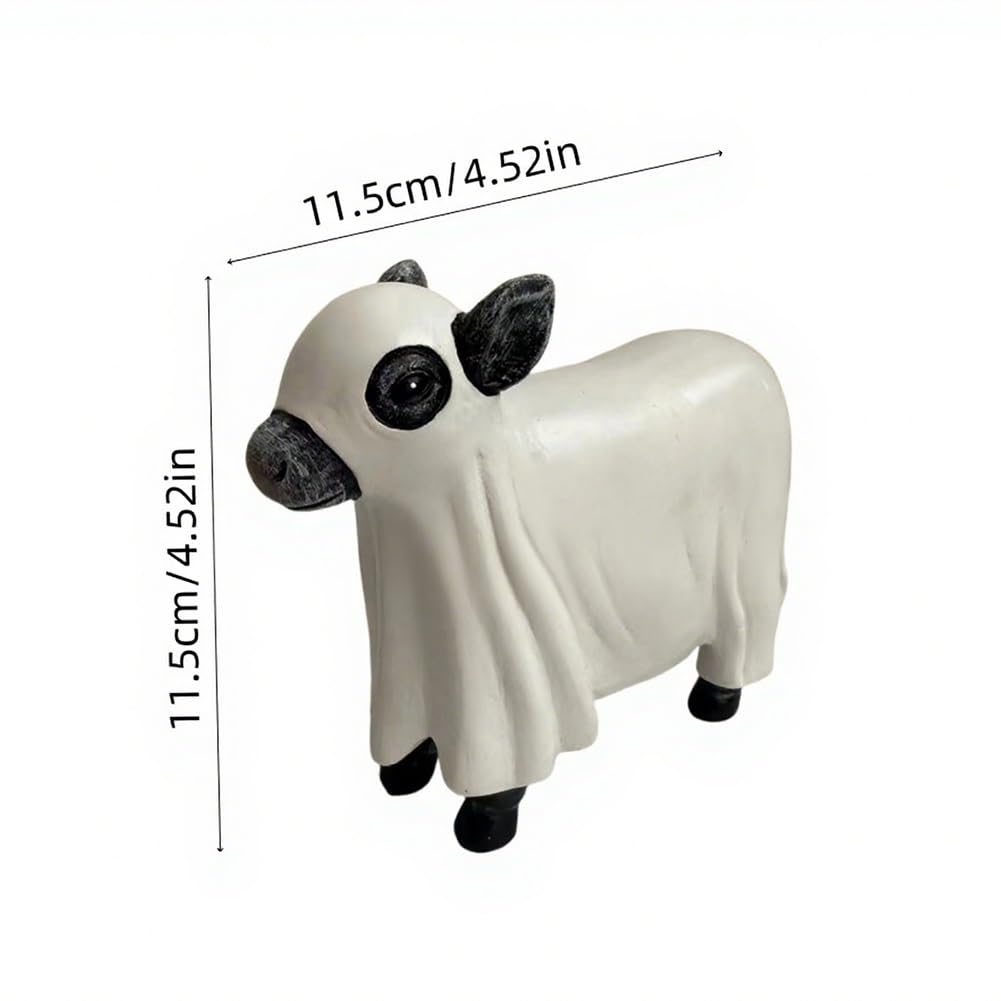 🐄Spooky Ghost Cow Statue