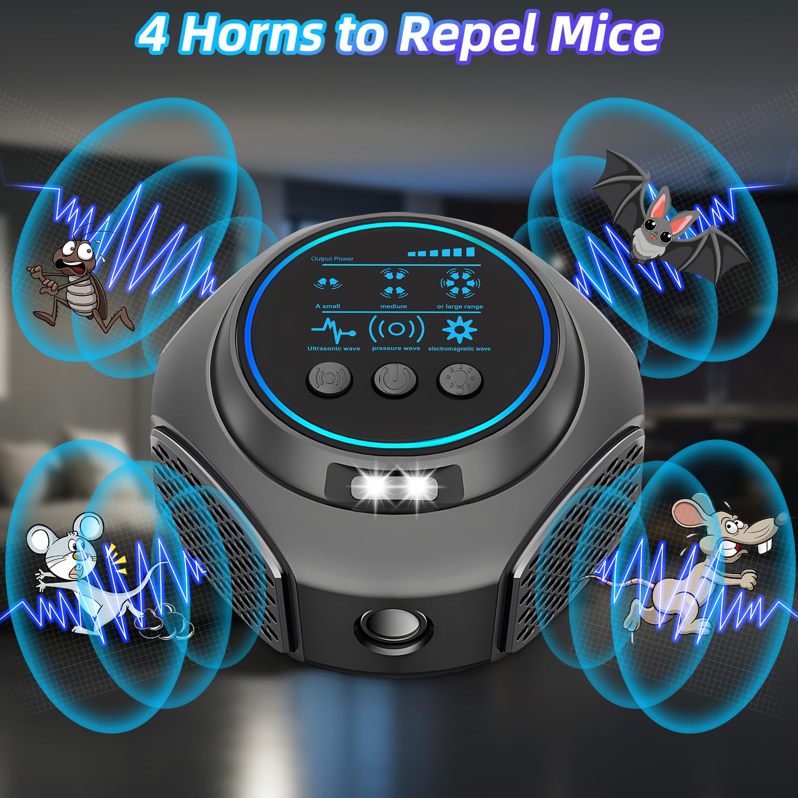 New Upgraded 360° All-Round Ultrasonic Mouse Repeller