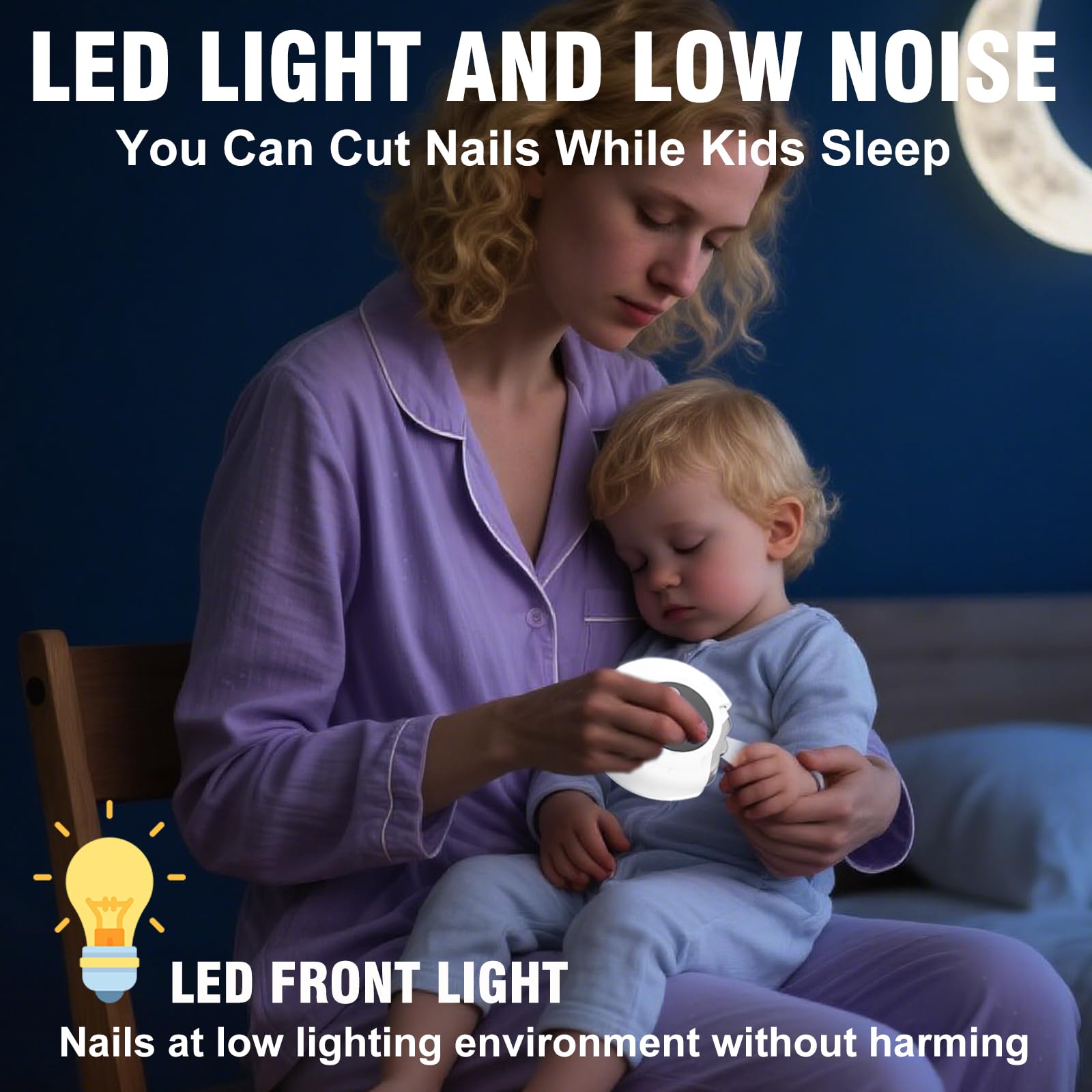 Electric Nail Clippers With Widened Blades Designed For Thick And Hard Nails