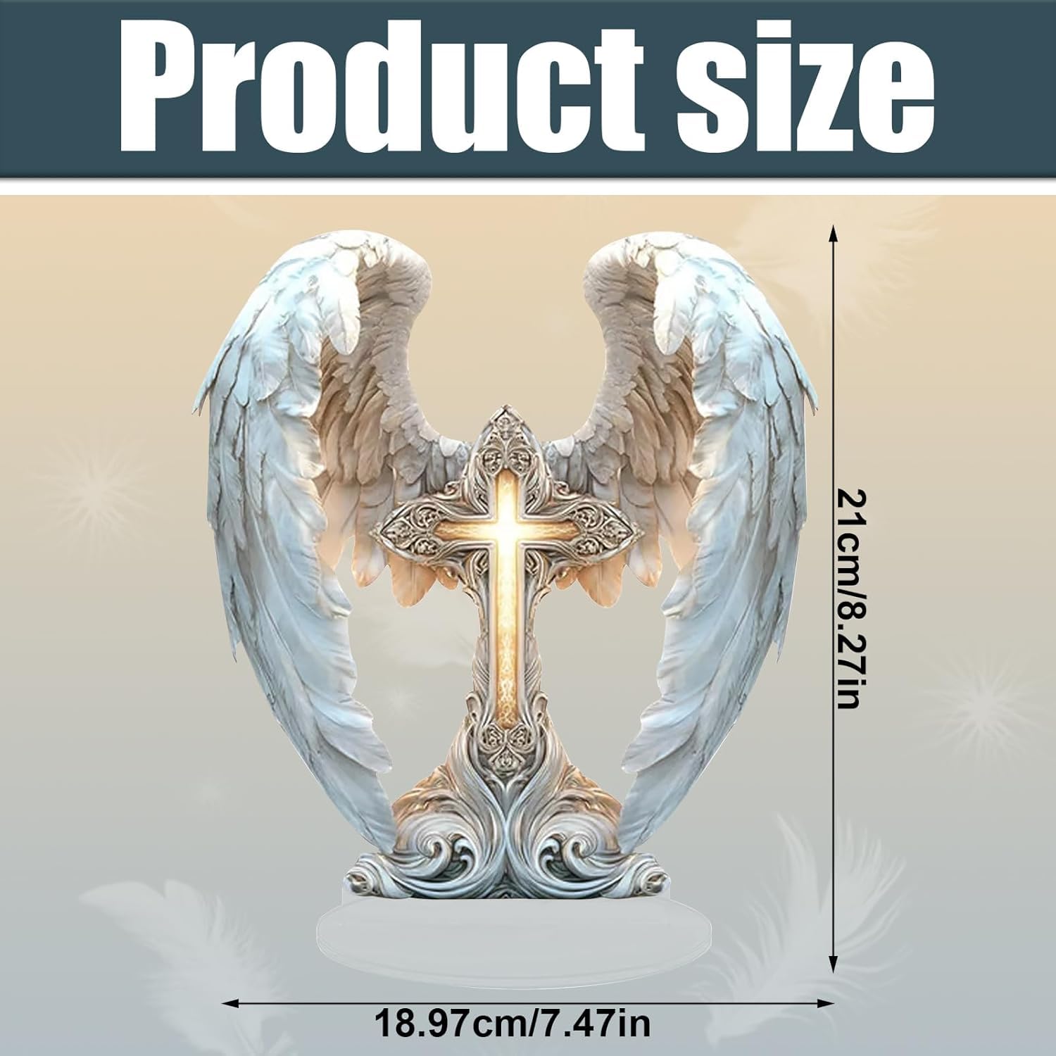 ⭐Gorgeous Angel Wings Cross Decoration