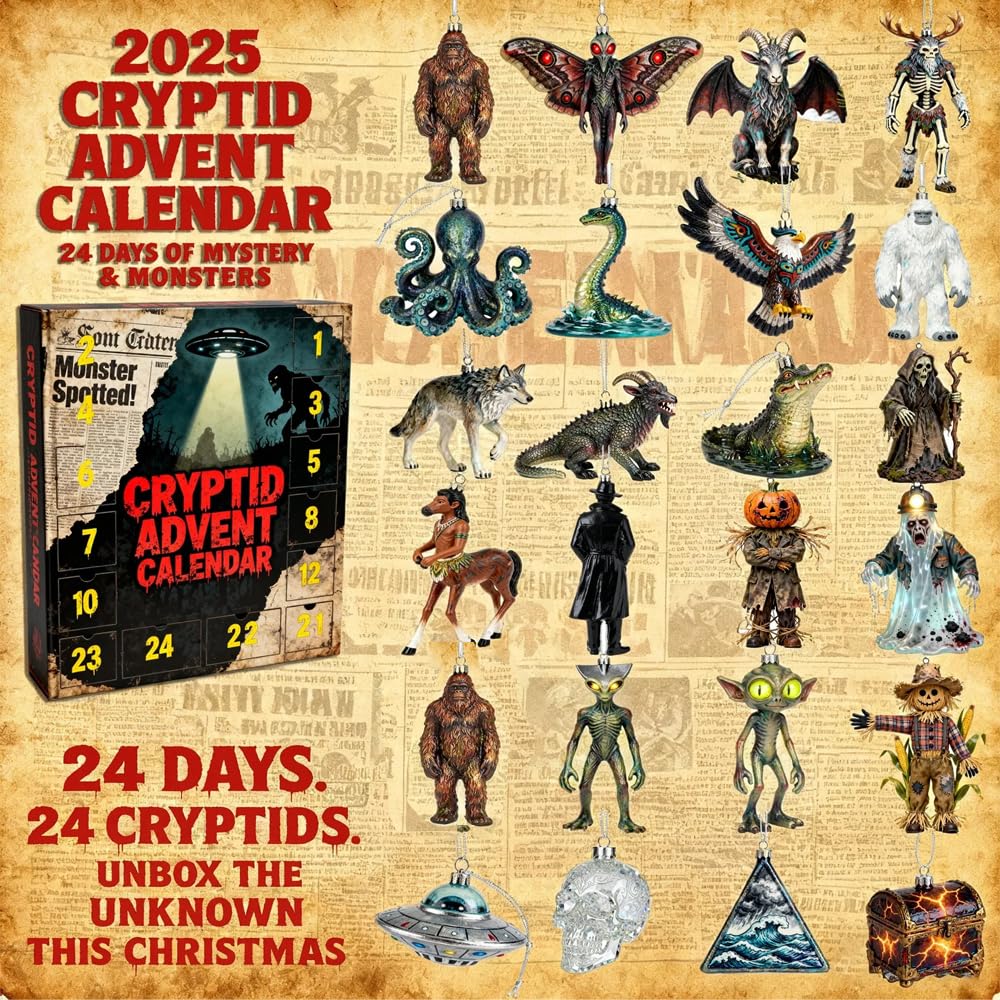 🦍🛸2025 Cryptid Advent Calendar - Unbox the Unknown🎁👽