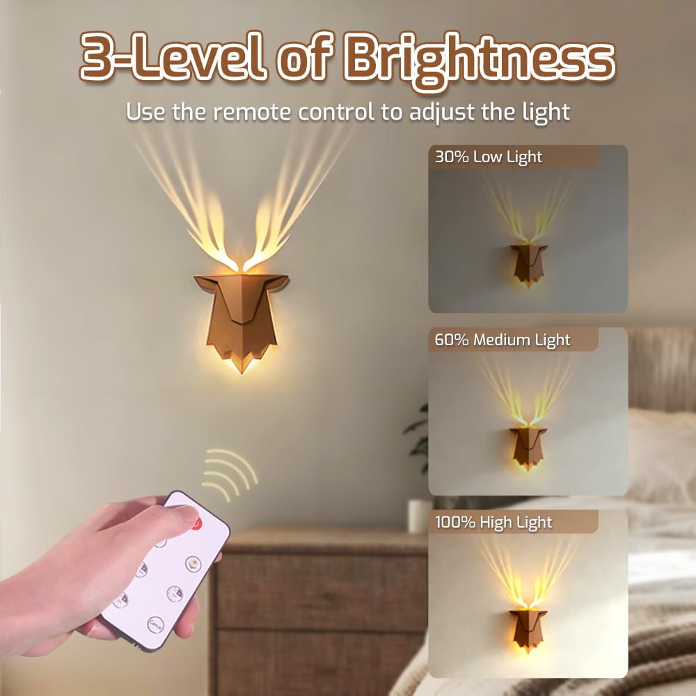 Deer Antler Shadow Lamp