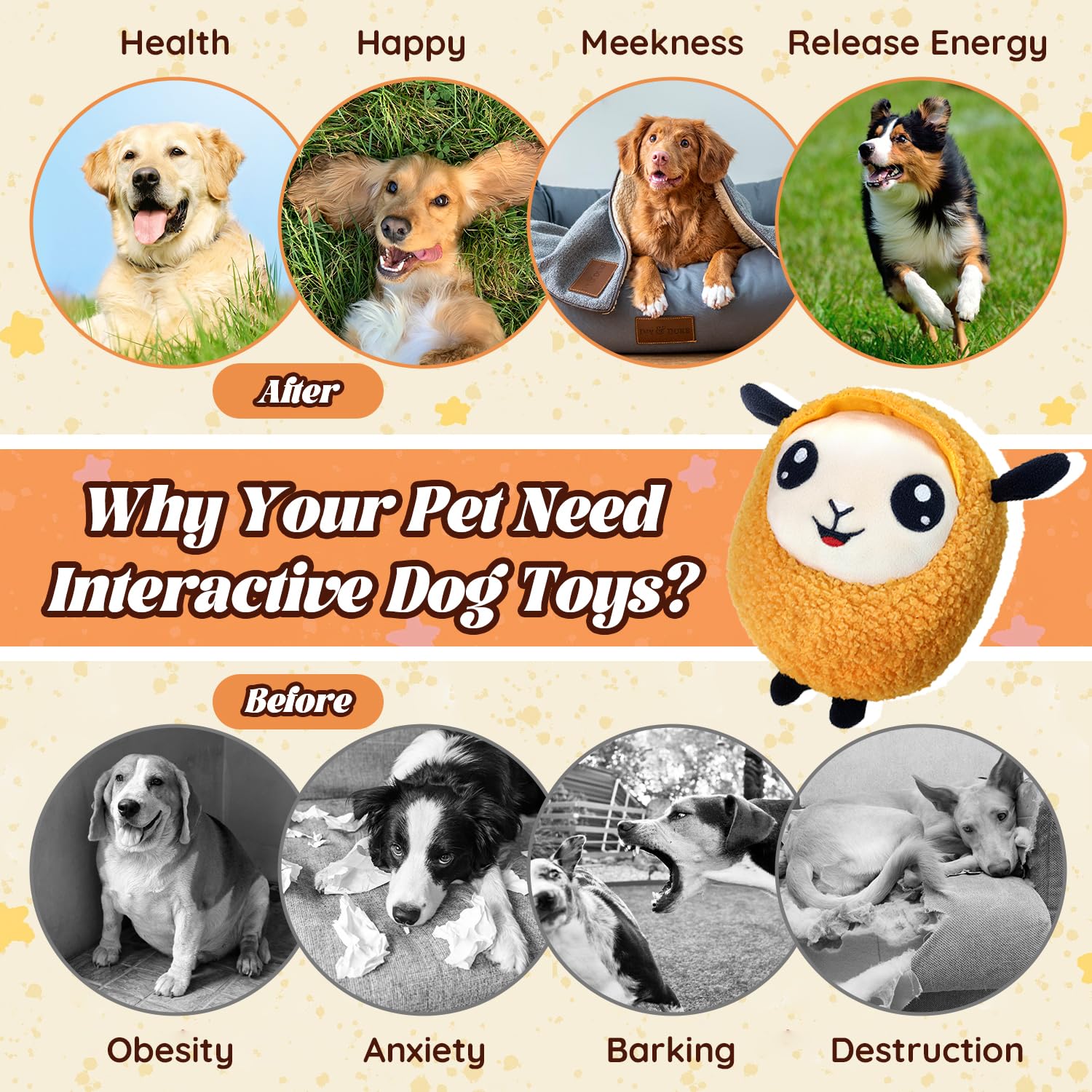 Jumping Squeaky Moving Dog Ball