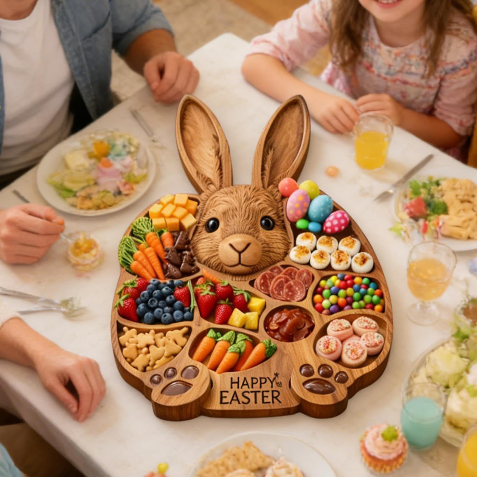 Bunny Wooden Divided Tray