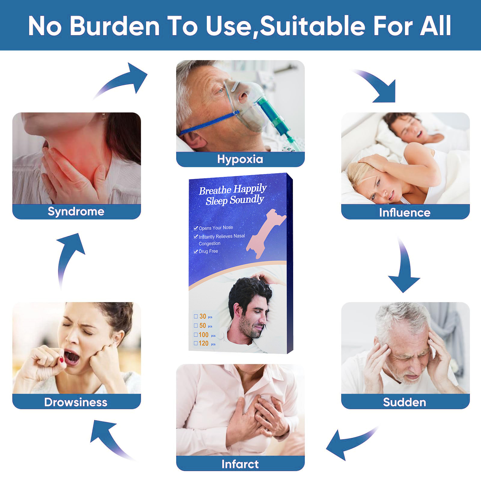 120 Count Nasal Strips for Snoring