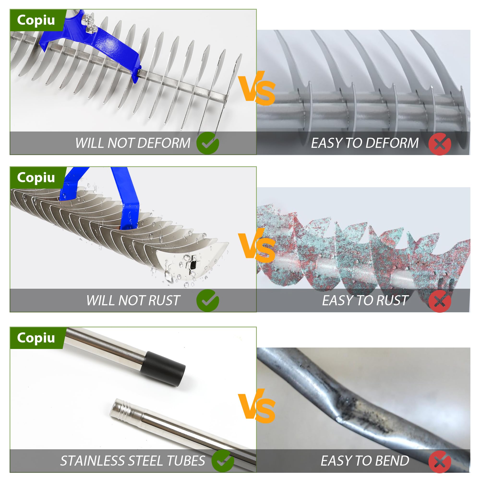 Thatch Rake lawn dethatcher Rake for leaves