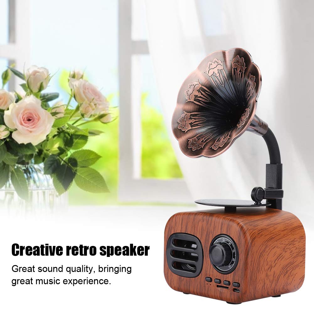 ❤️Retro Wooden Phonograph Bluetooth Speaker
