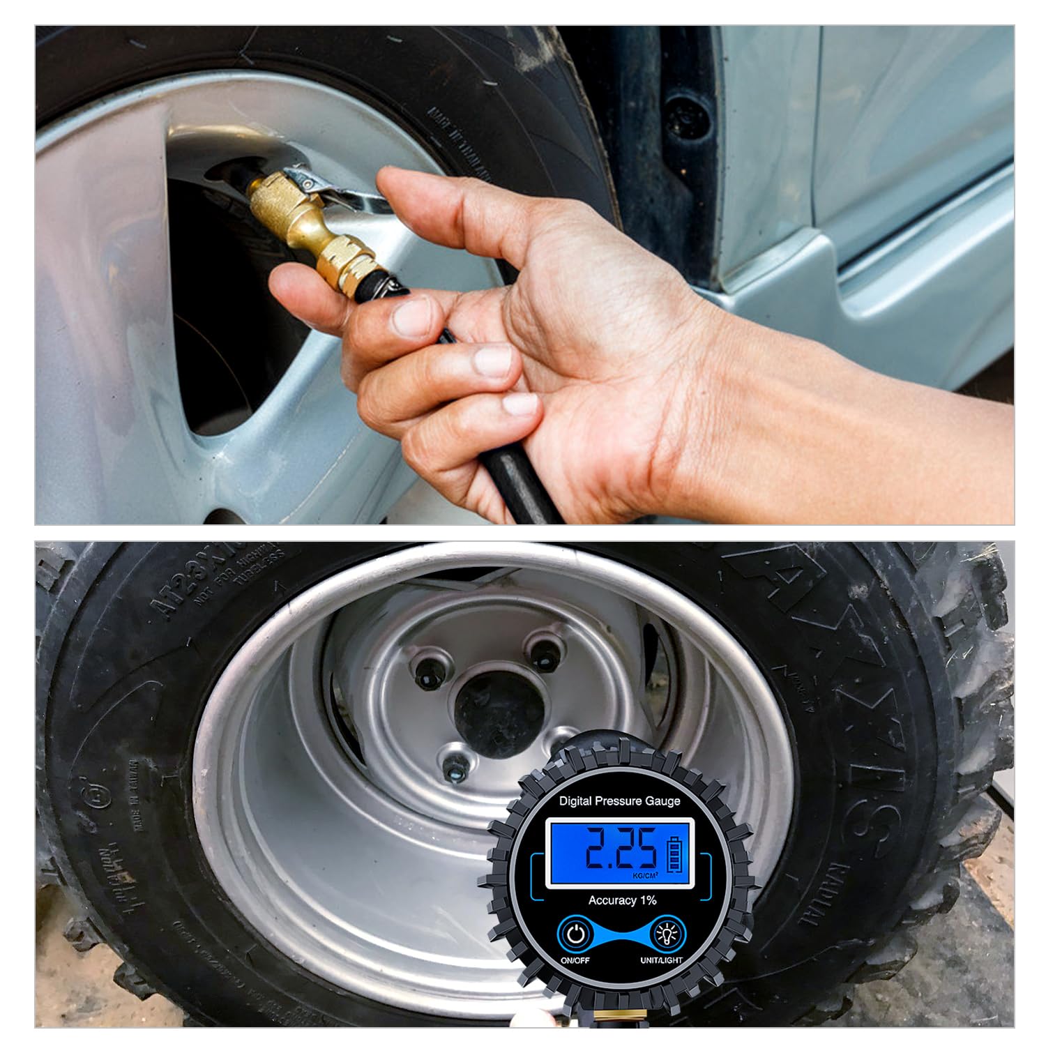 Digital Tire Pressure Gauge with Inflator