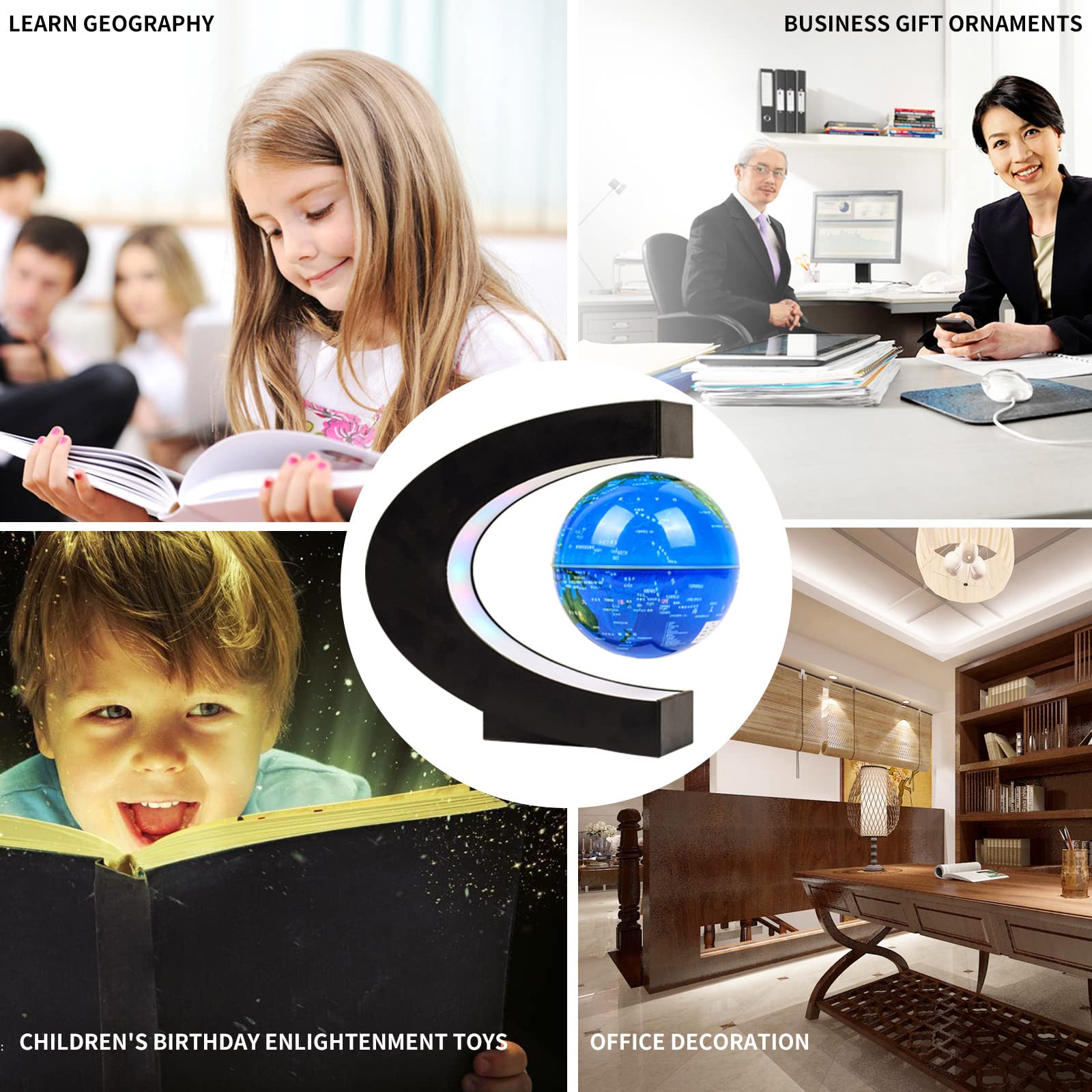 A WORLD IN THE AIR-Illuminated Magnetic Levitation Globe