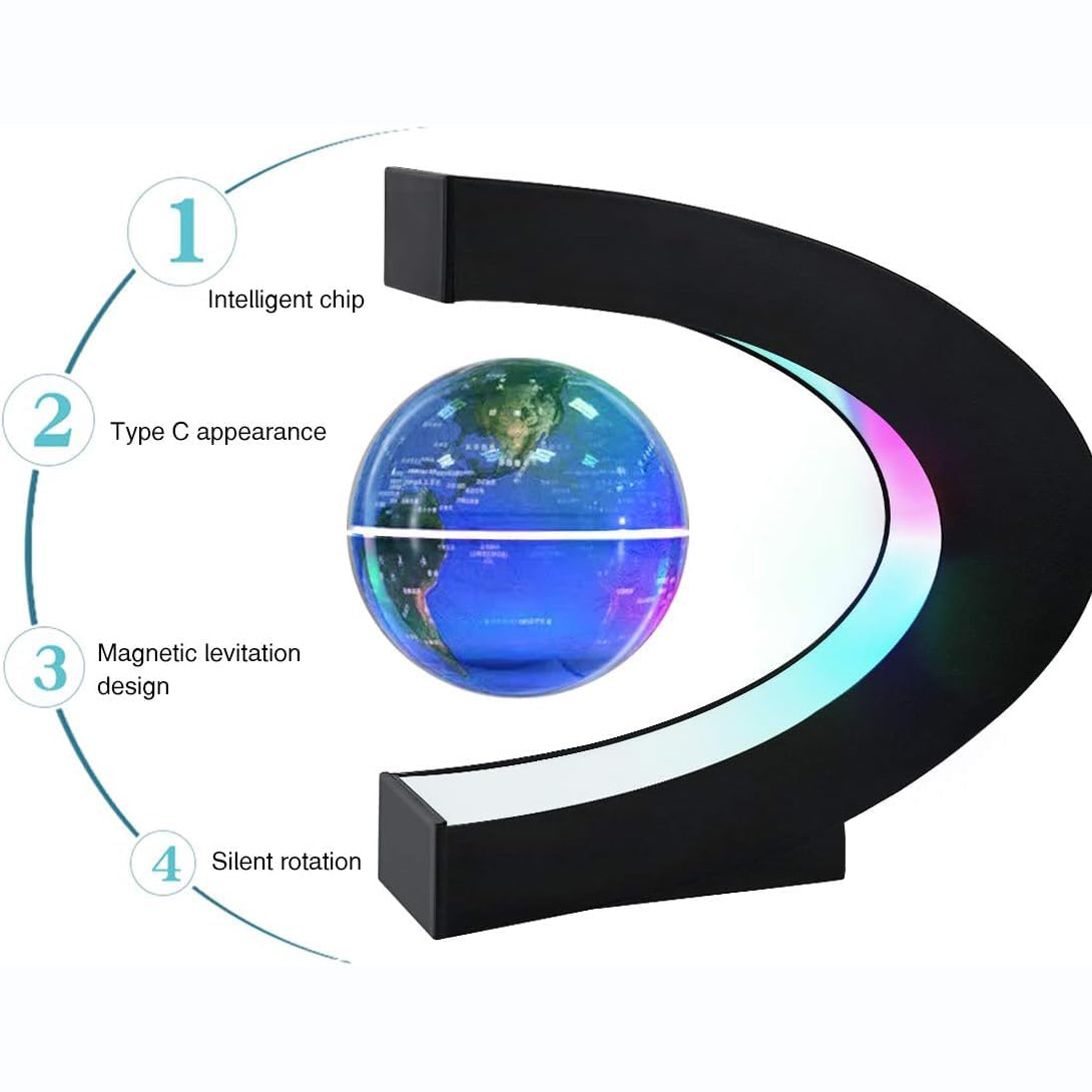 A WORLD IN THE AIR-Illuminated Magnetic Levitation Globe