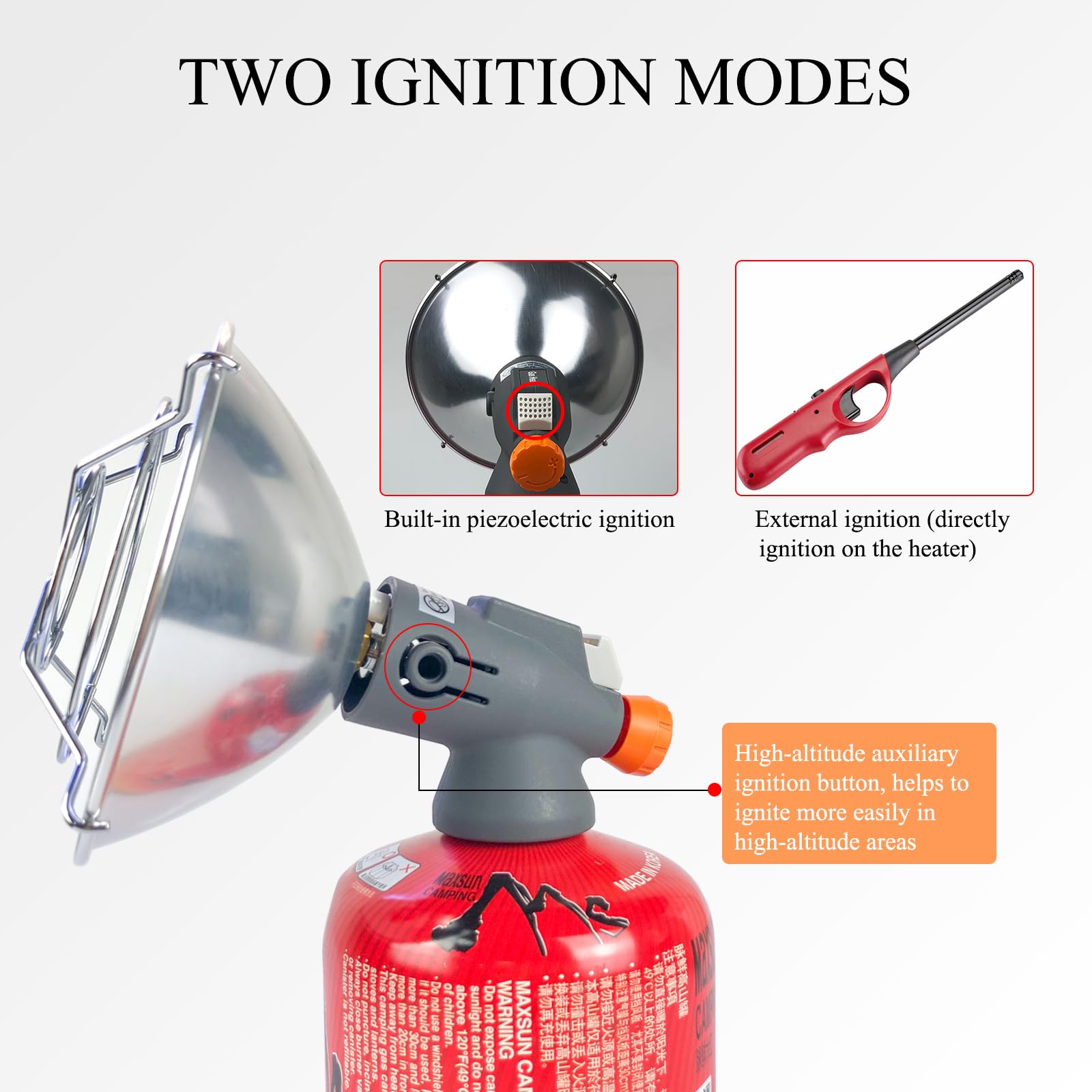 🔥18000 BTU 3 Settings Propane Tank Top Heater