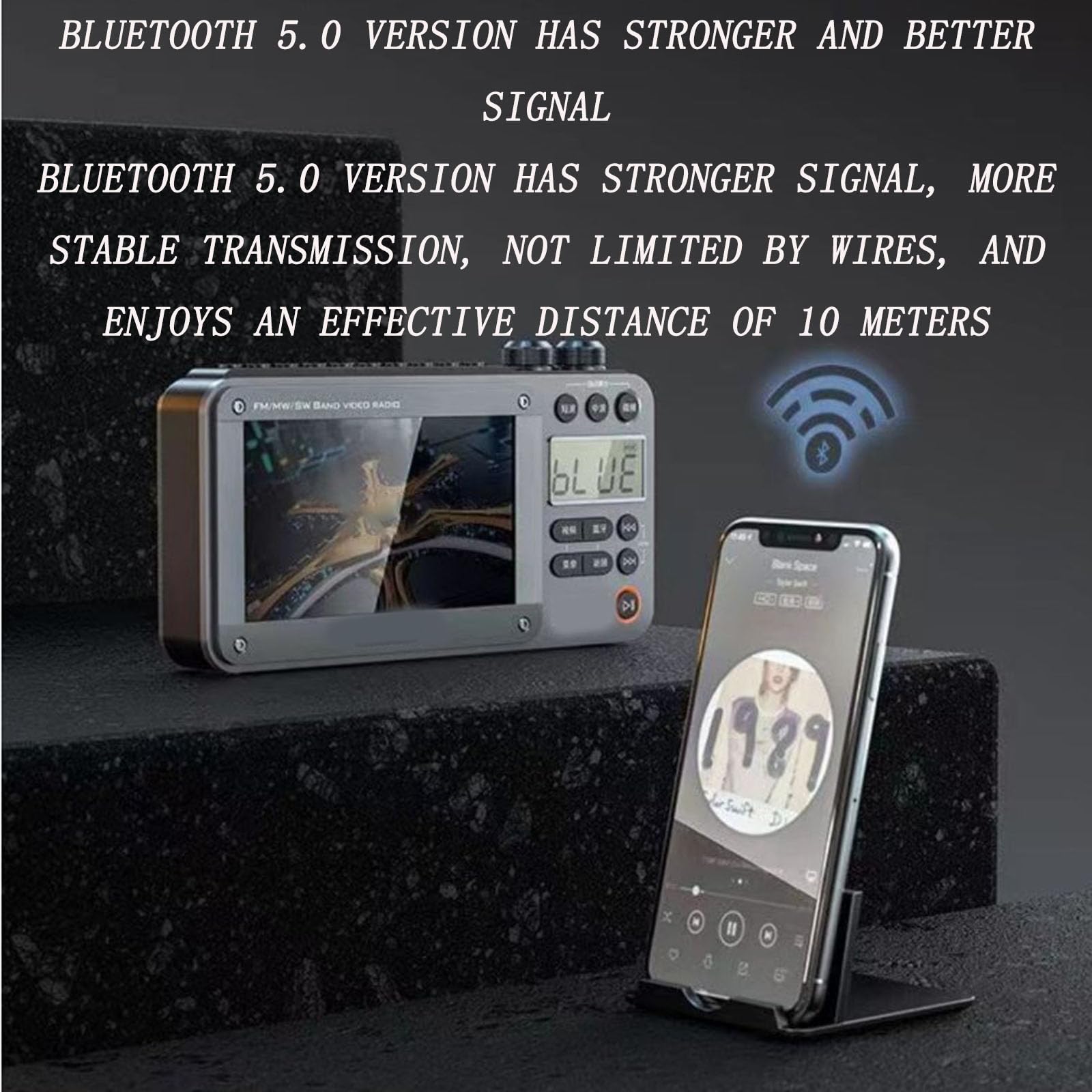 2024 New Multifunctional High-end Video Bluetooth Pocket TV Radio
