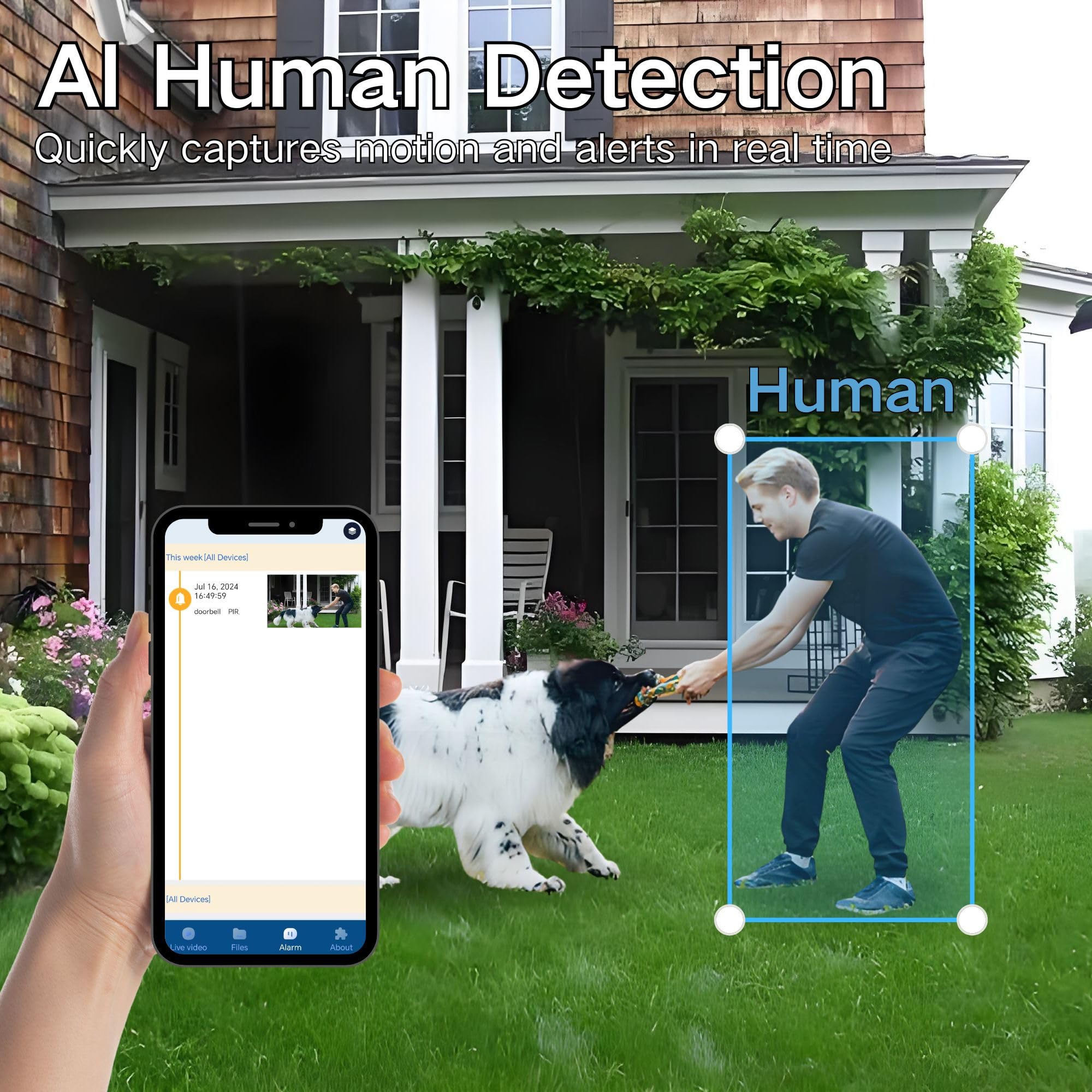 Welnax™ AI Smart Video Doorbell Camera Wireless