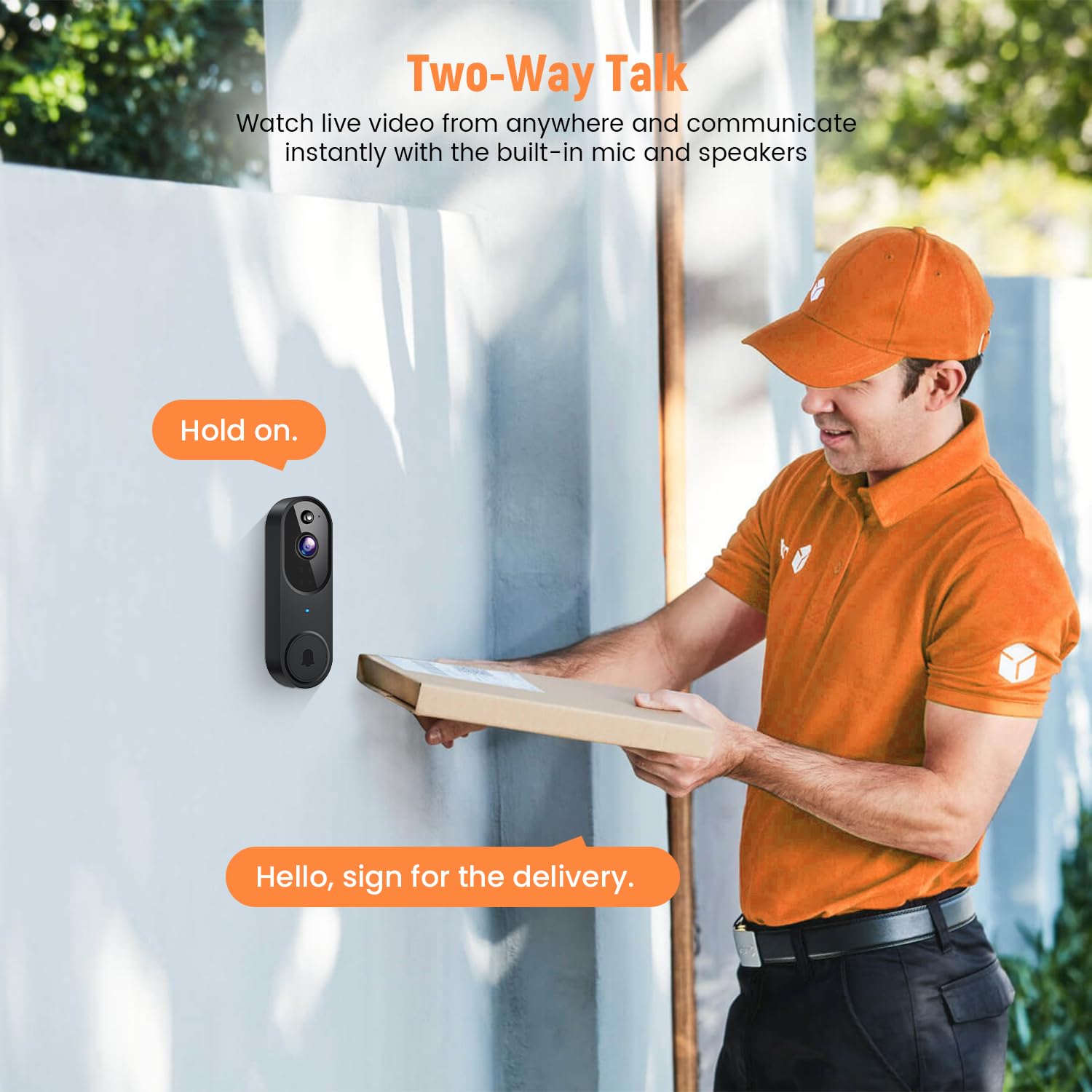 Welnax™ AI Smart Video Doorbell Camera Wireless