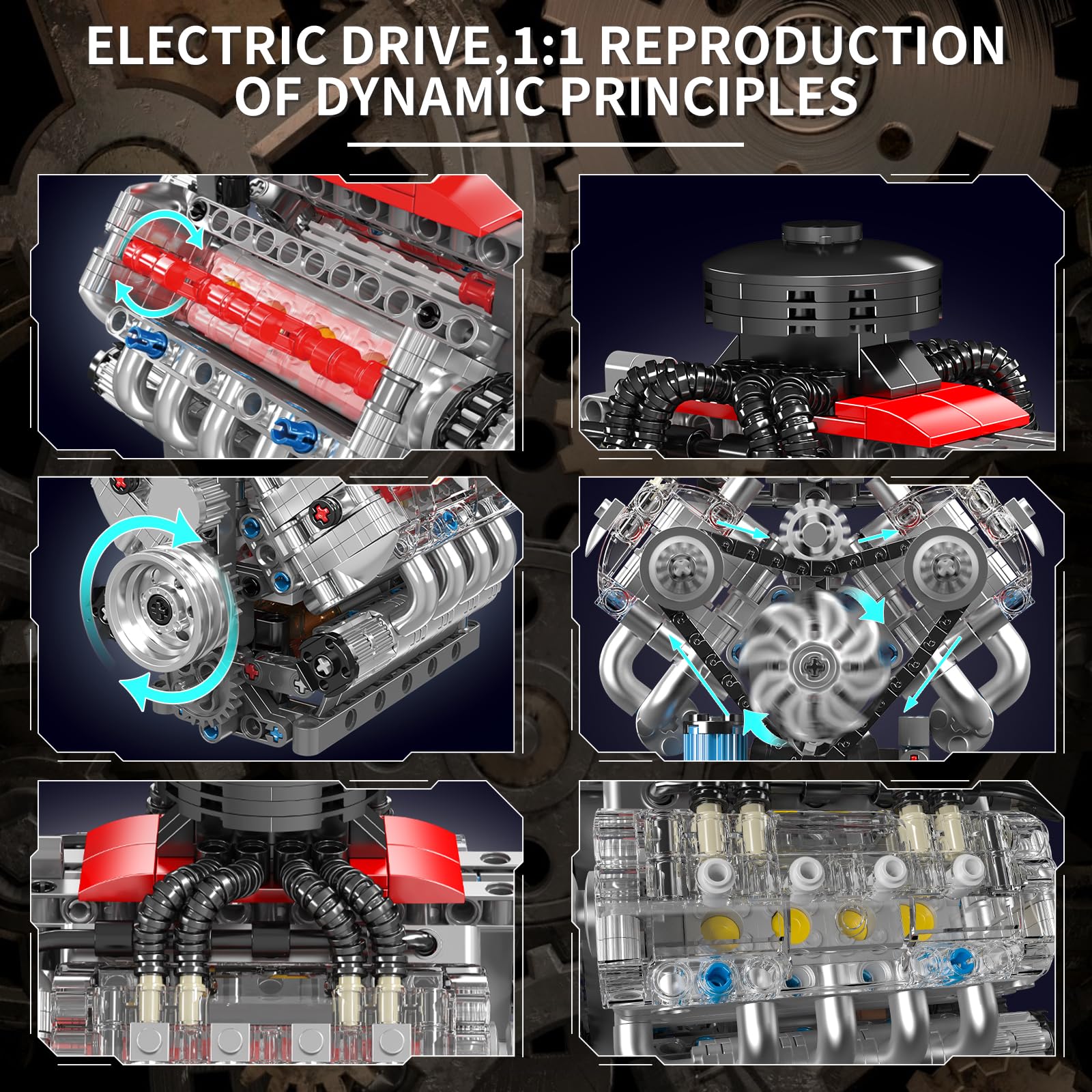 LIMITED EDITION 🚗Teching V8 Car Engine Model Kit
