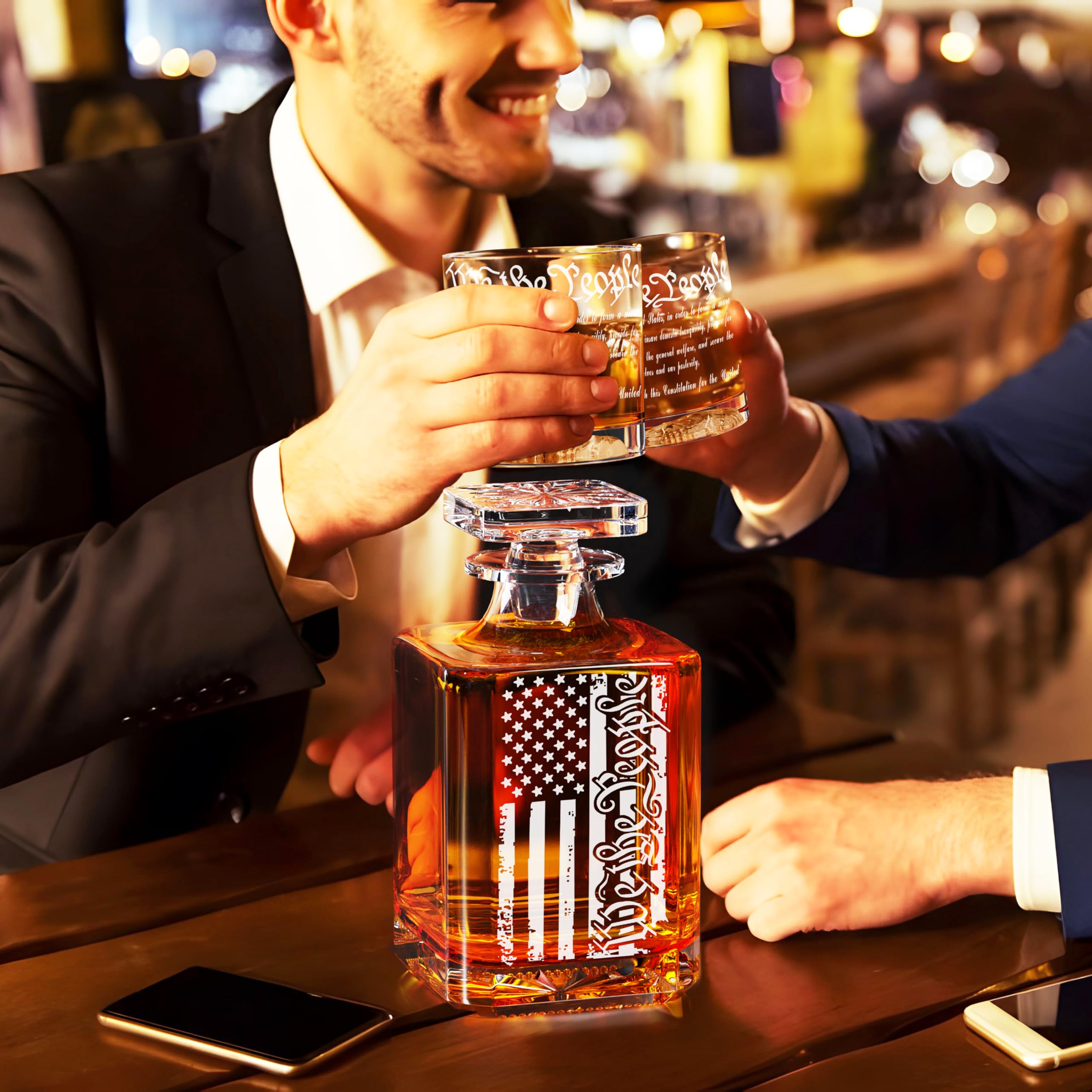 American Flag Decanter