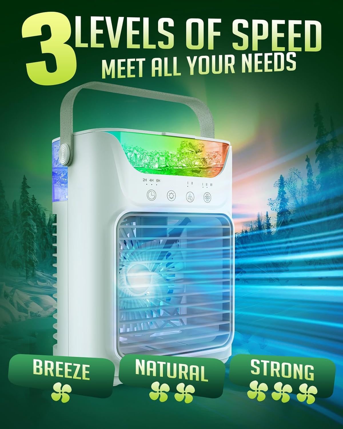 2024 Upgraded Powerful Cooling Mini Evaporative Air Cooler