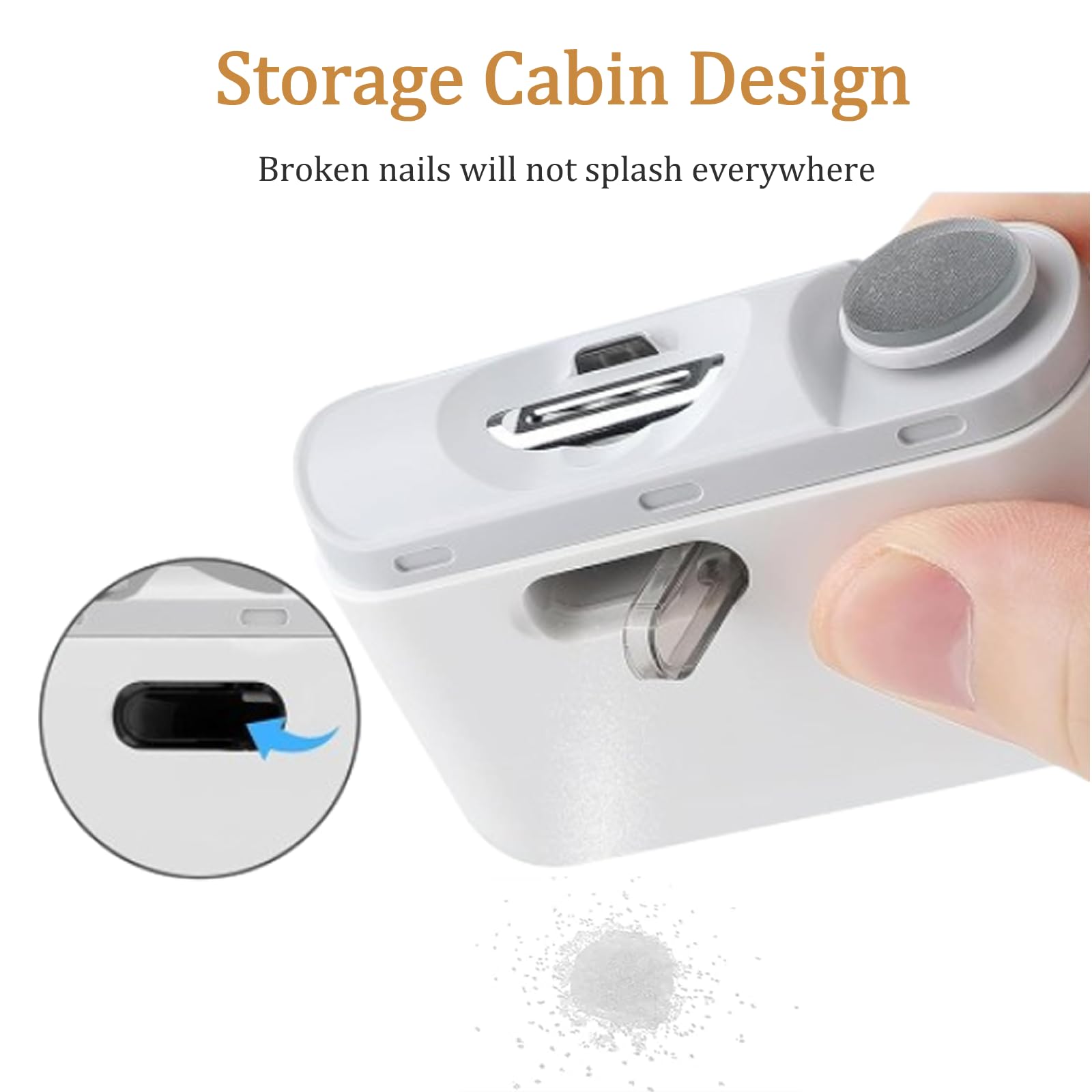 2 in 1 Electric Automatic Nail Clipper Trimmer