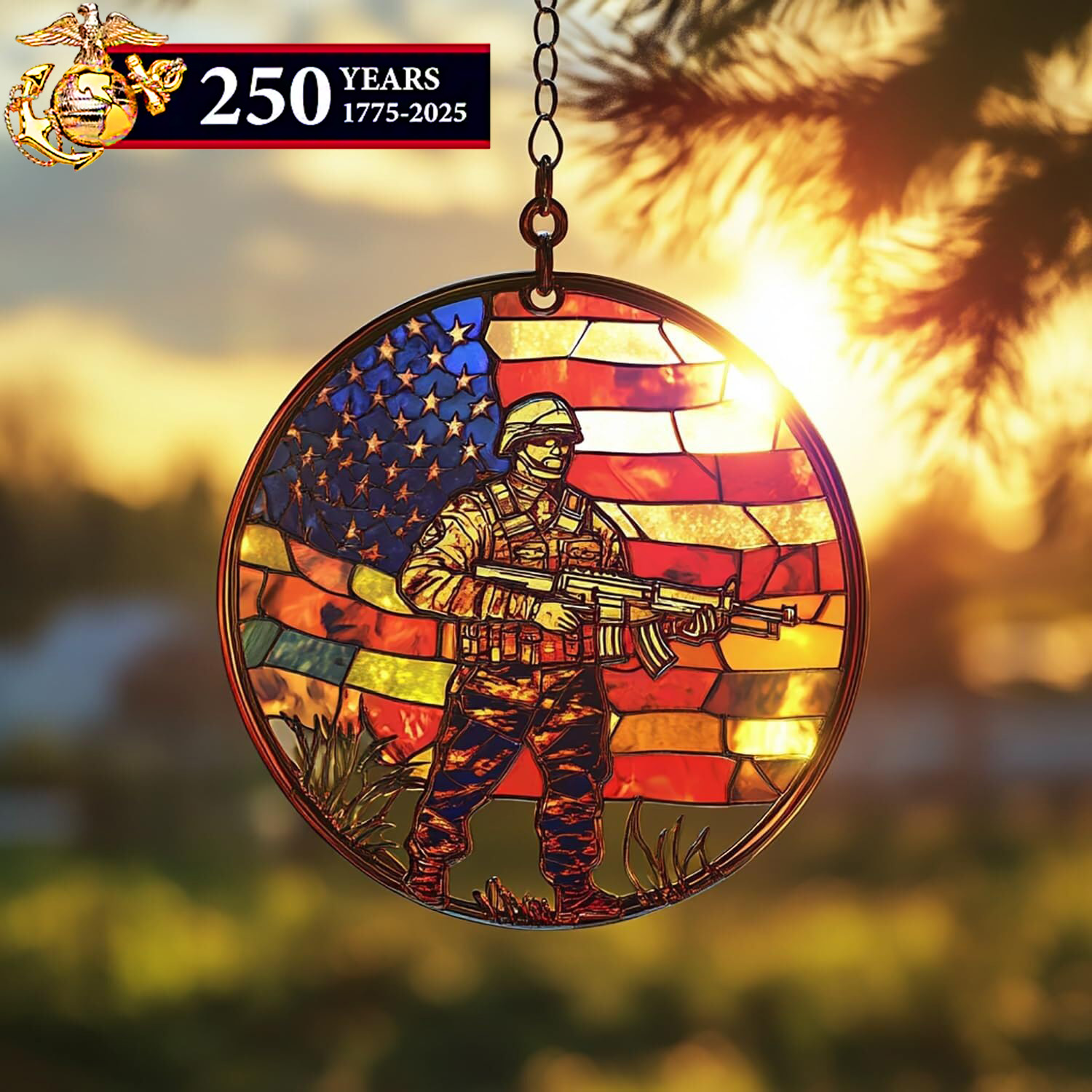 250th Anniversary U.S. Military Veterans Ornament, Always Remember Our Heroes