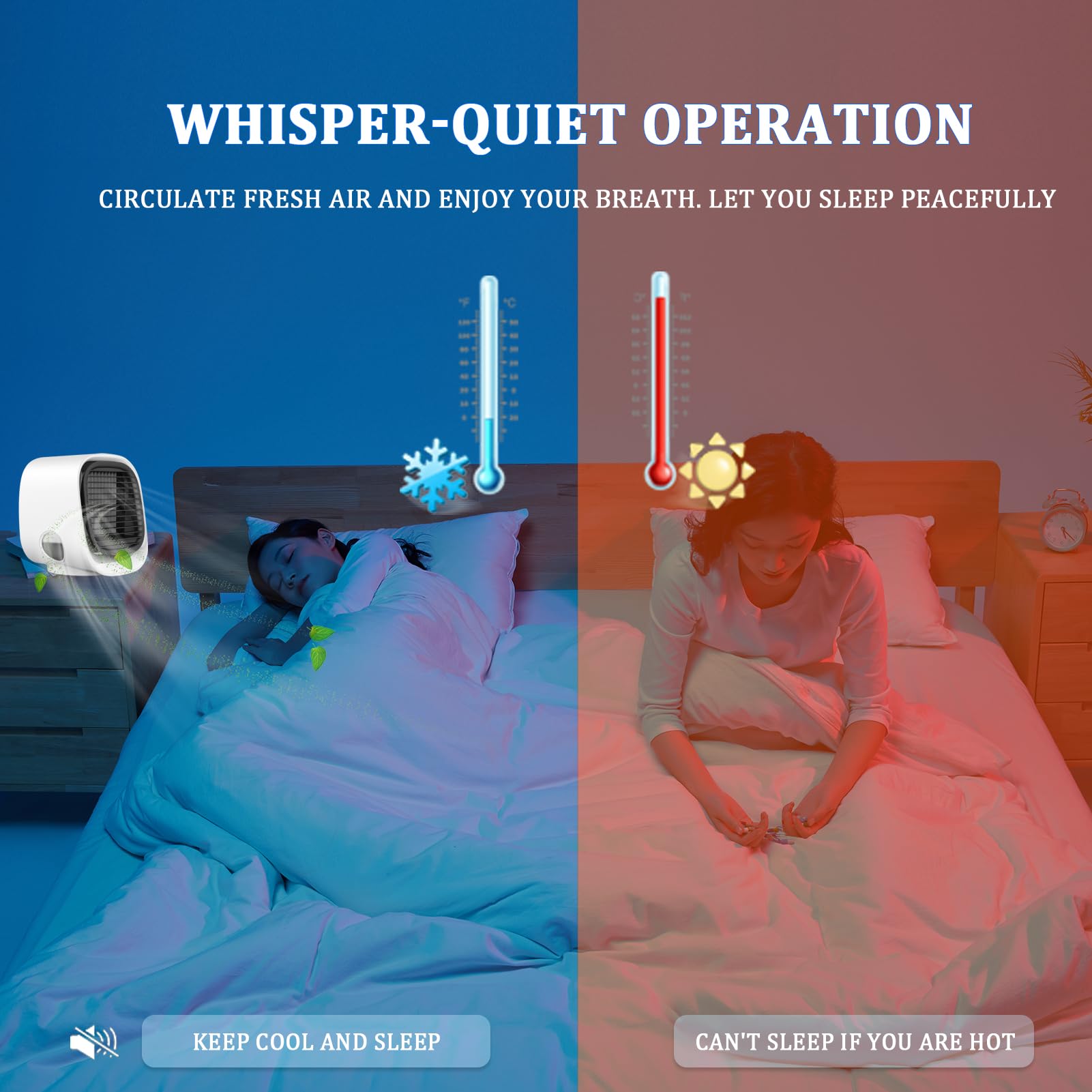 2025 Air Cooler with LED Nightlight