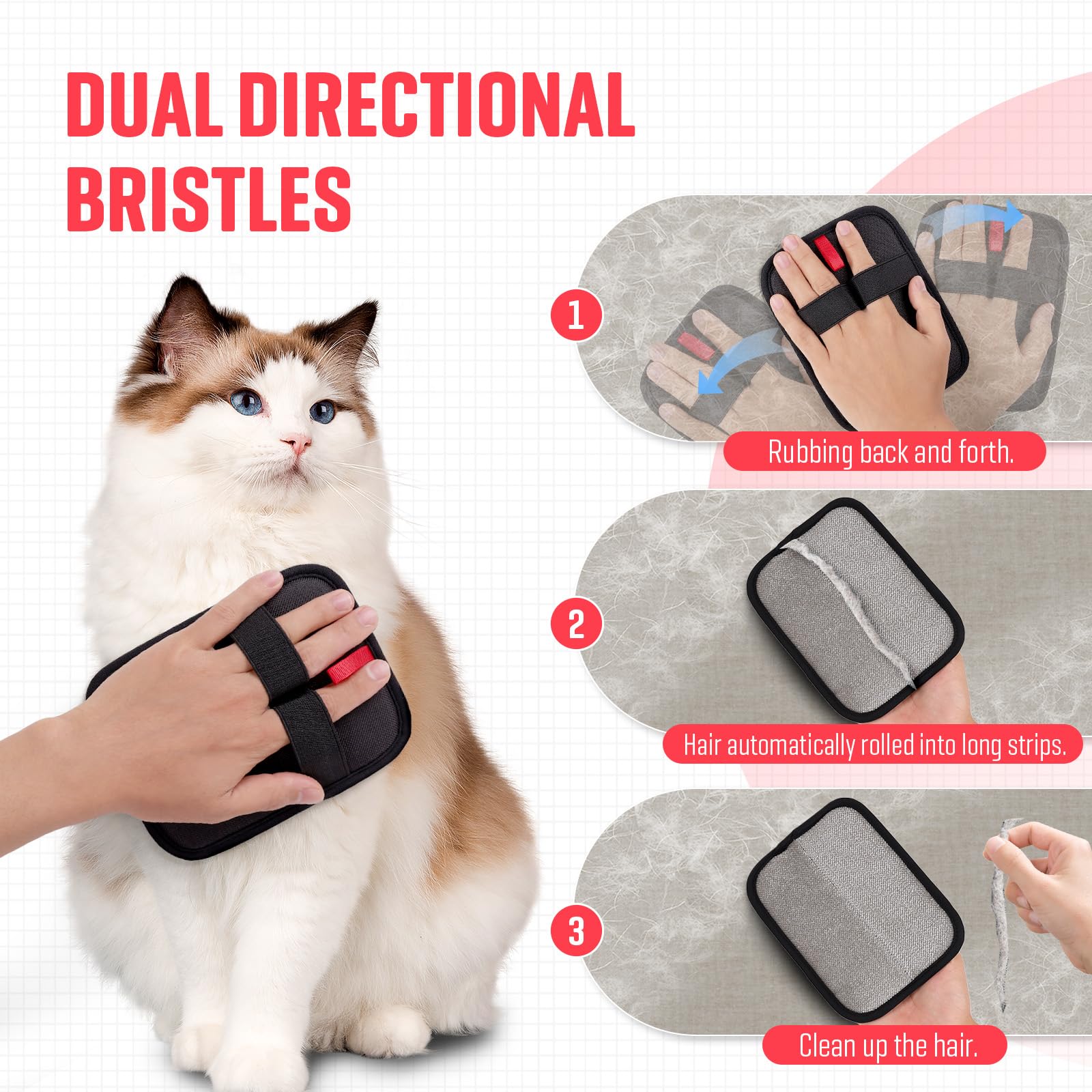 Electrostatic Gloves Pet Hair Removal -3 Pack