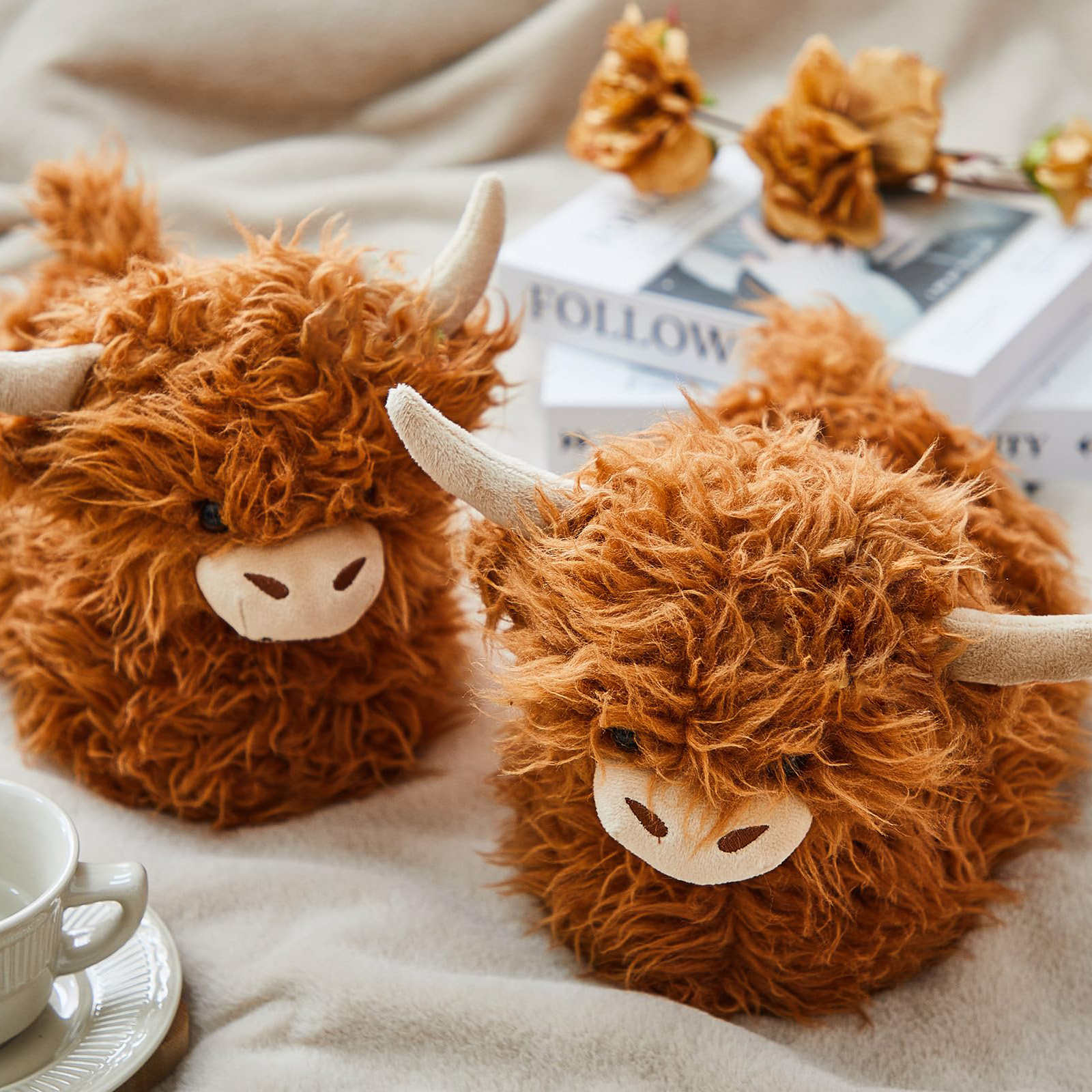 Adorable Highland Cow Slippers