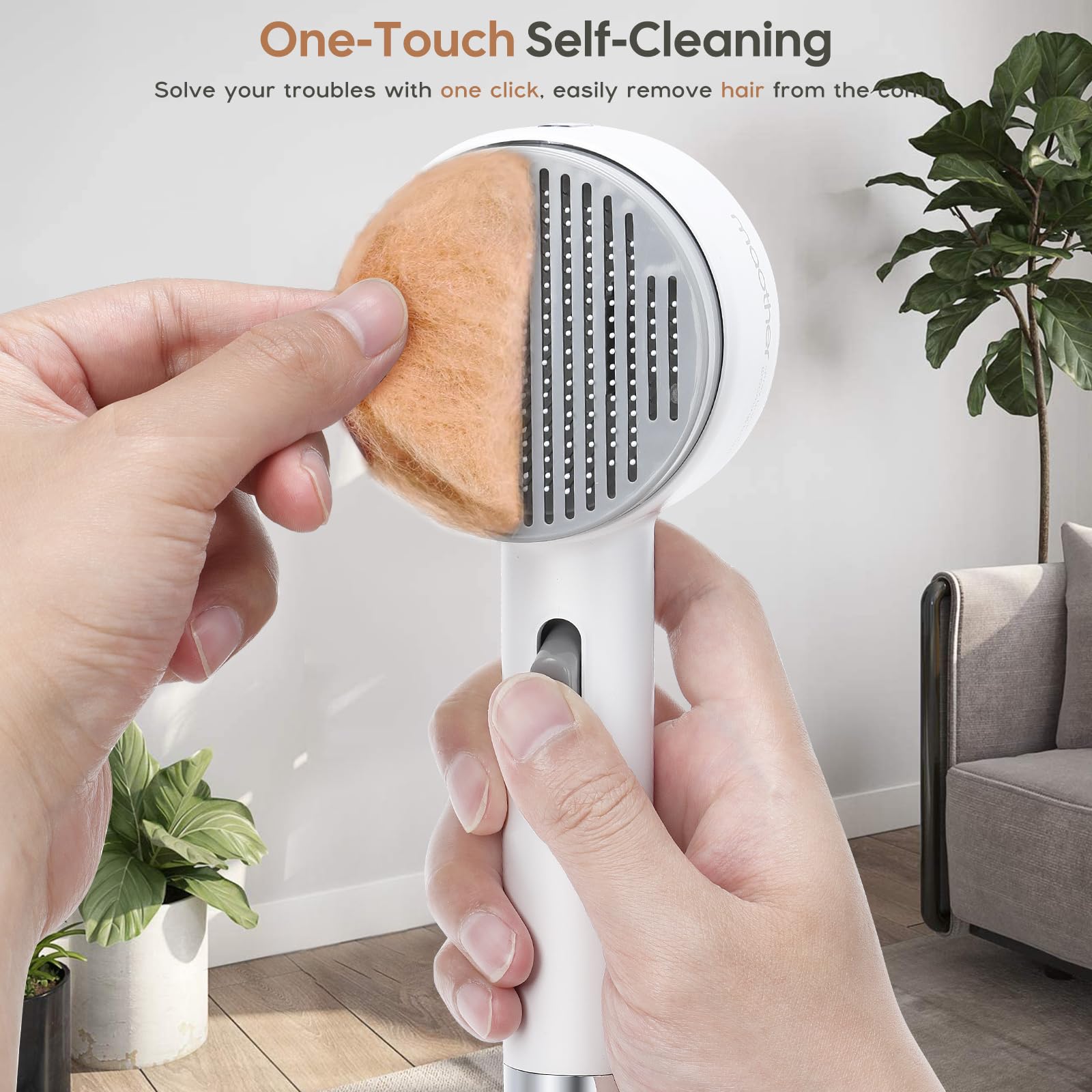 Double Sided Steam Pet Grooming Shedding Brush