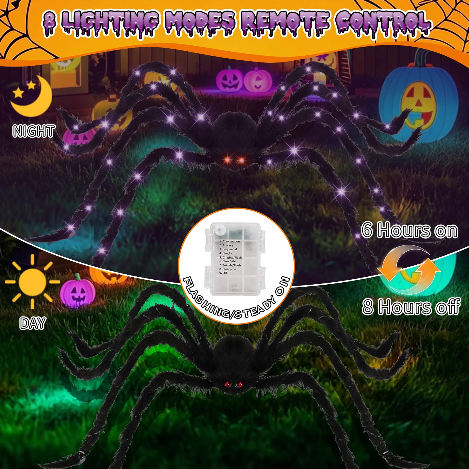 Halloween Decorations 4.9 FT Giant Spider