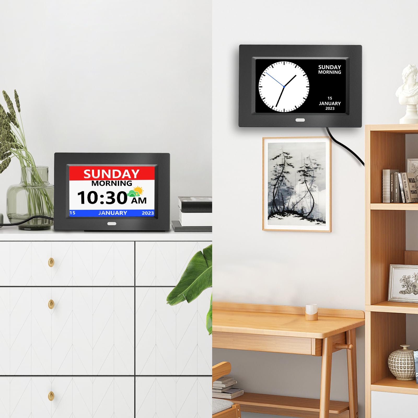 Large Display Reminder Clock for the Elderly