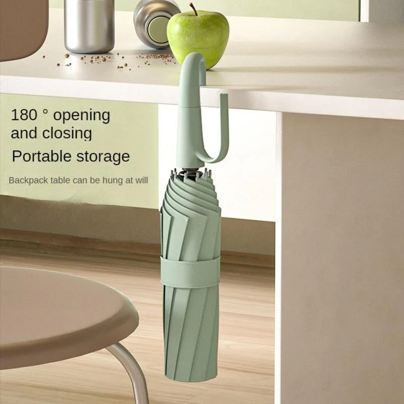 Umbrella with Novelty Carabiner Handle